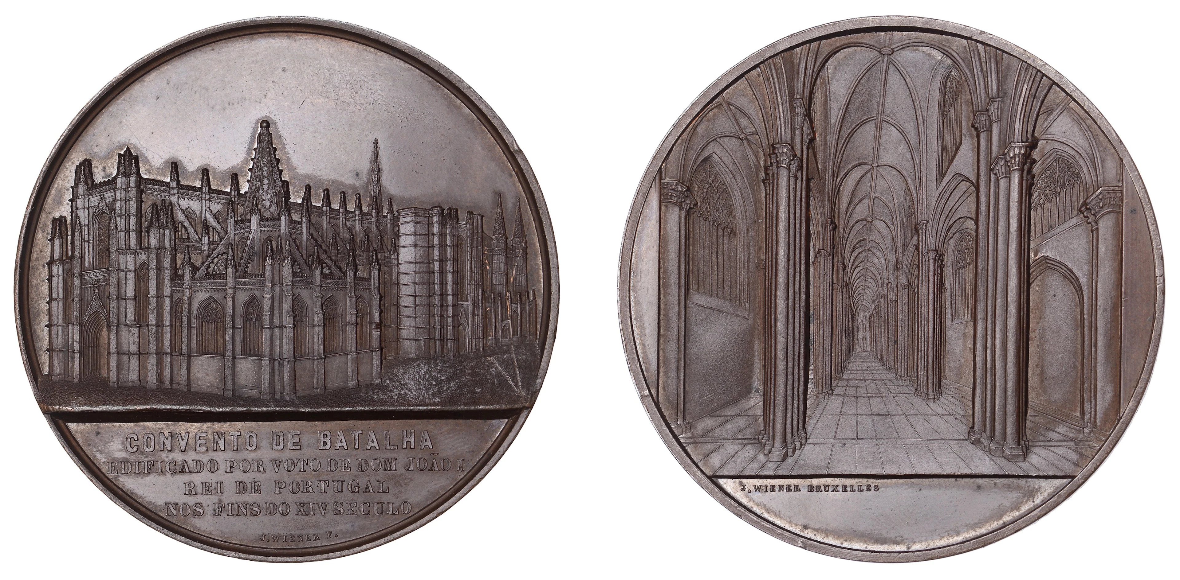 PORTUGAL, Convento de Batalha [Monastery of Batalha], 1853, a copper