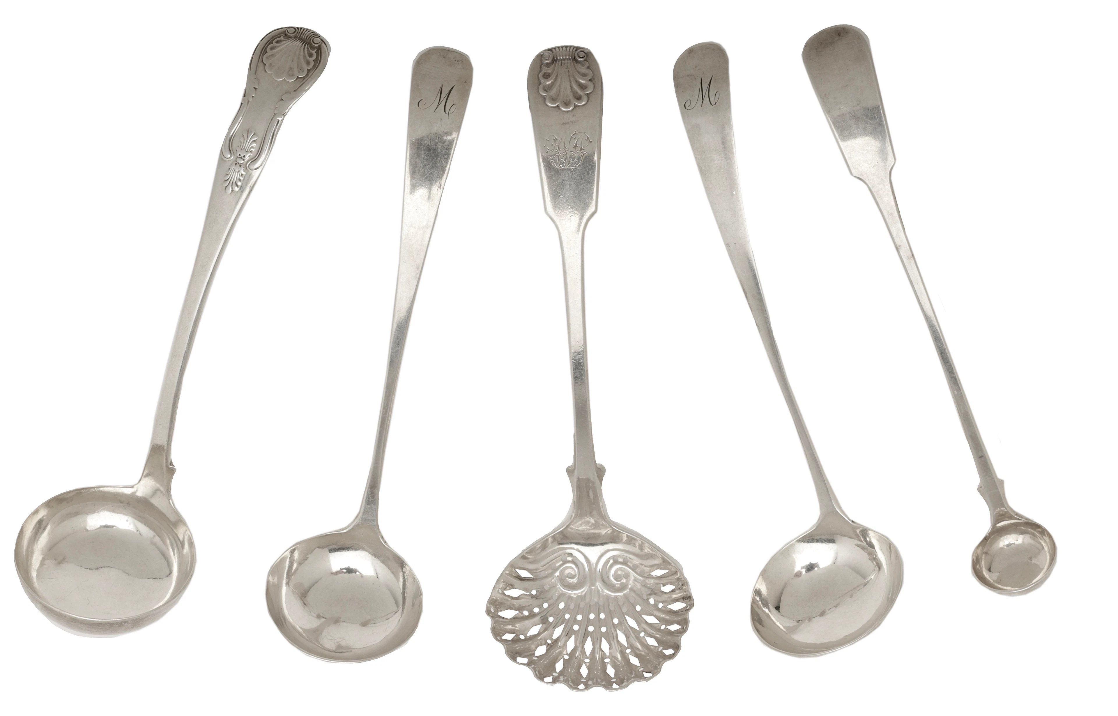 A Victoria Scottish silver condiment ladle, fiddle pattern, maker’s