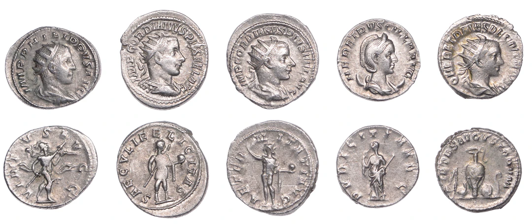 Gordian III (238-244), Antoniniani (2), 241-3, radiate, draped and