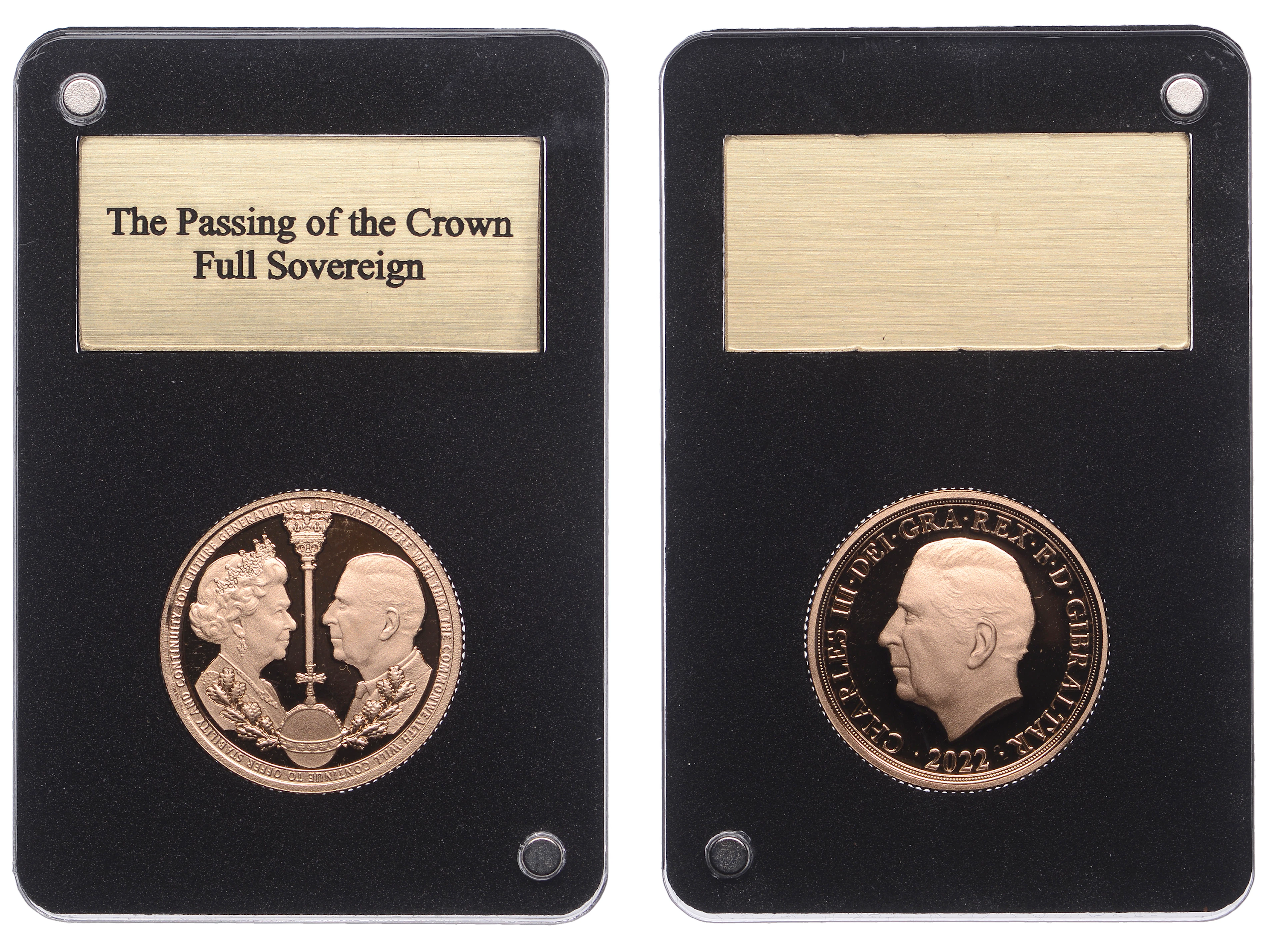 Gibraltar, Charles III, Proof Sovereign, 2024, Passing of the Crown.