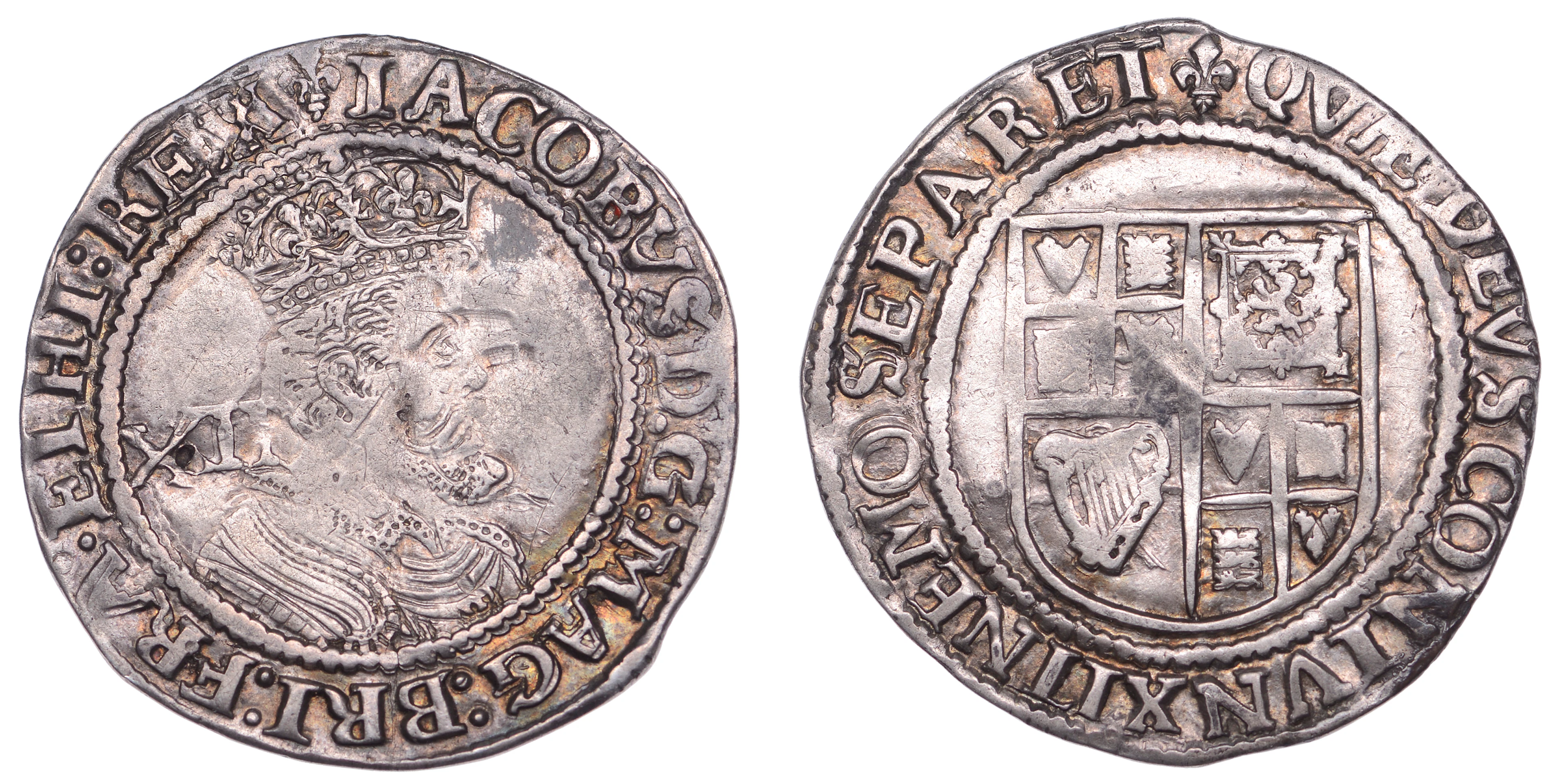 James I (1603-1625), Third coinage, Shilling, mm. lis [1623-4], sixth