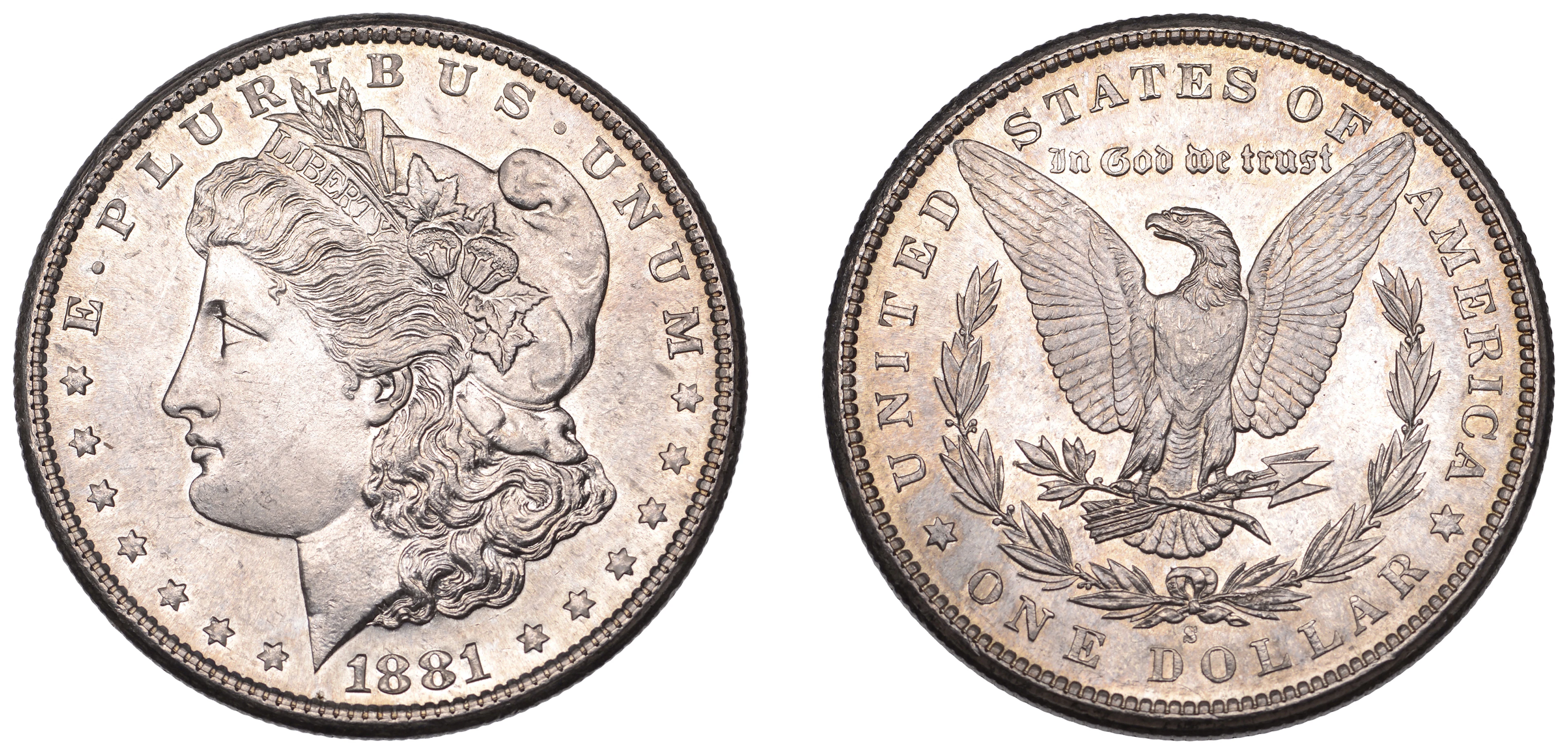 United States of America, Dollar, 1881s, San Francisco (KM 110). Brilliant