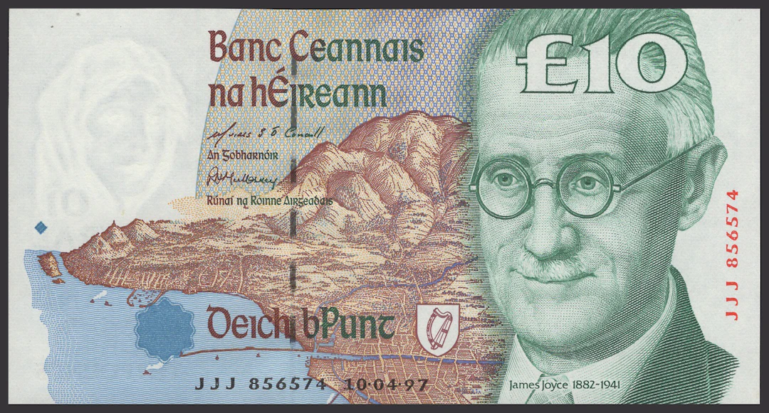 Central Bank of Ireland, replacement £10, 10 April 1997, serial number