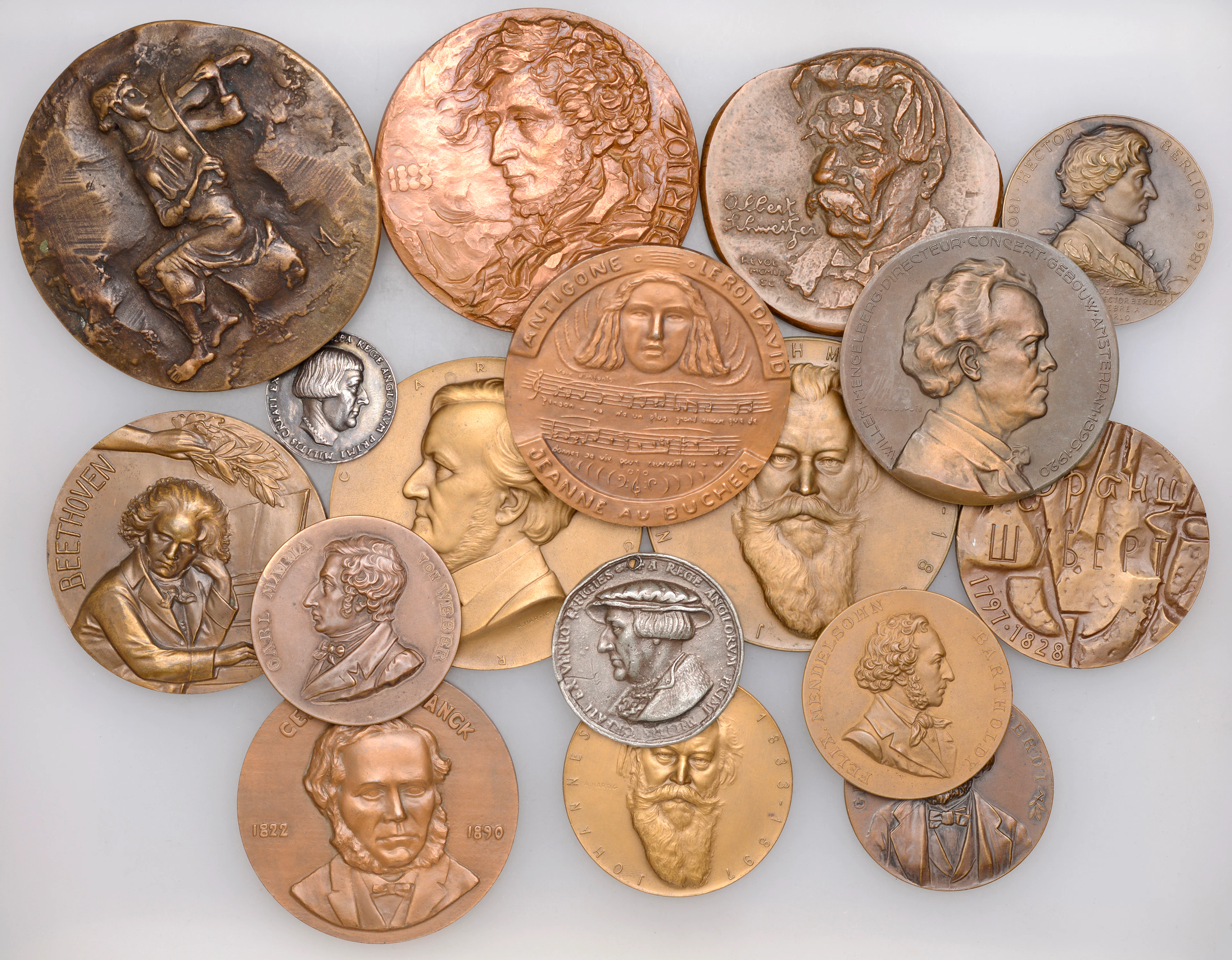 Miscellaneous, Johannes Brahms, 1897, a bronze medal by A. Hartig