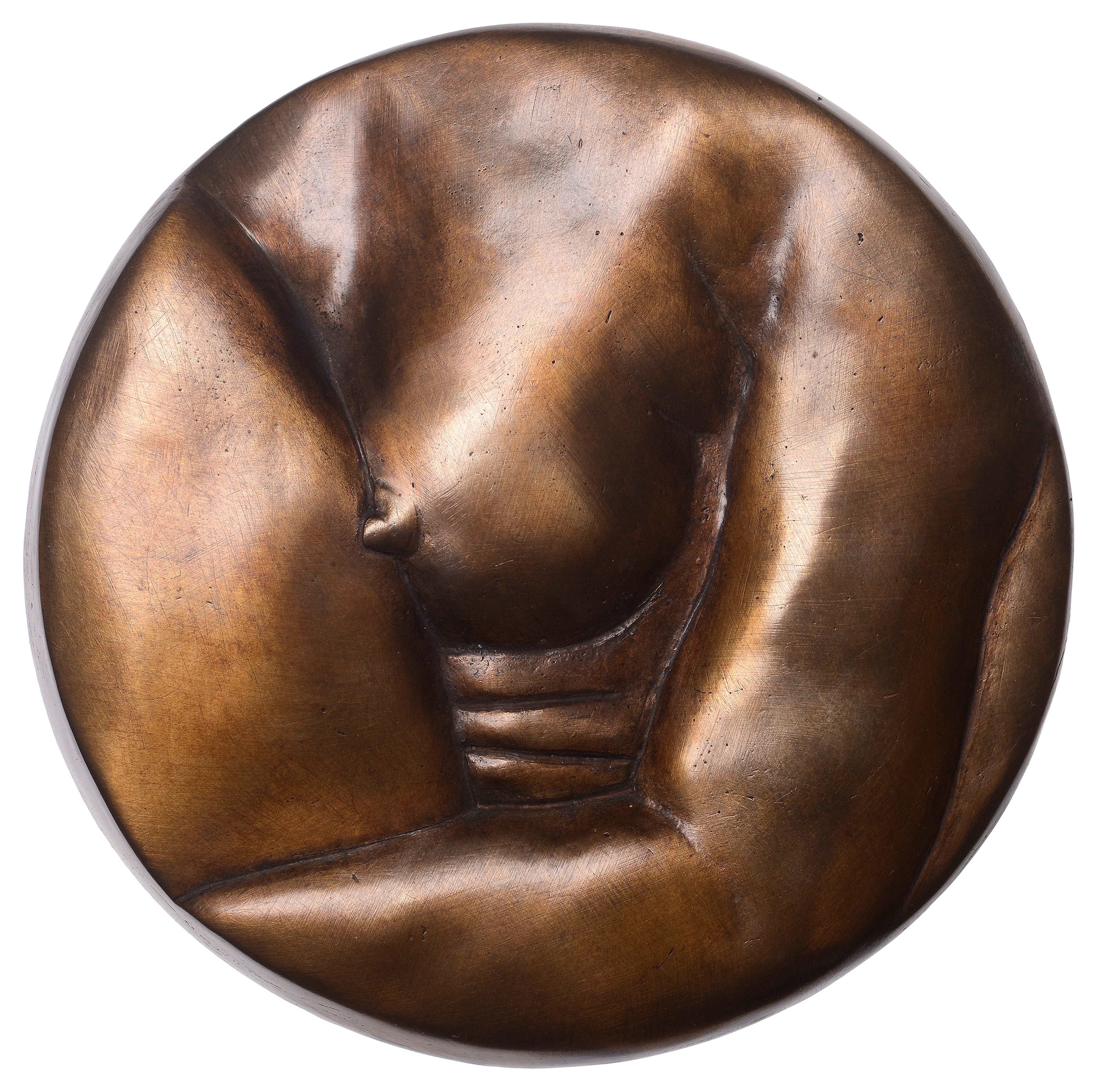 FRANCE, Te montrer [To Show You], 1989, a uniface bronze medal by