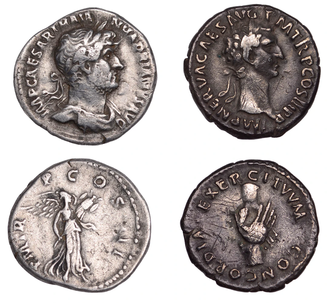 Nerva (96-98), Denarius, 97, laureate head right, rev. clasped hands