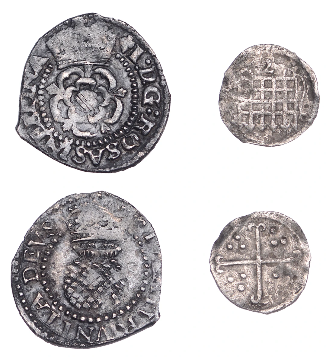 Elizabeth I, Seventh issue, Halfpenny, mm. 2, 0.23g/1h (N 2018; S