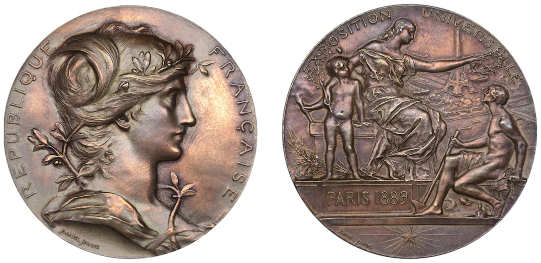 France, Exposition Universelle, Paris, 1889, an Art Nouveau bronze