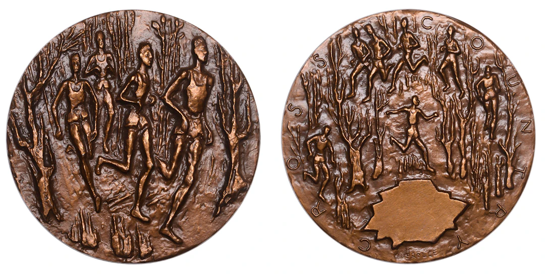 FRANCE, Cross-Country, 1964, a bronze award medal by Madeleine-Pierre