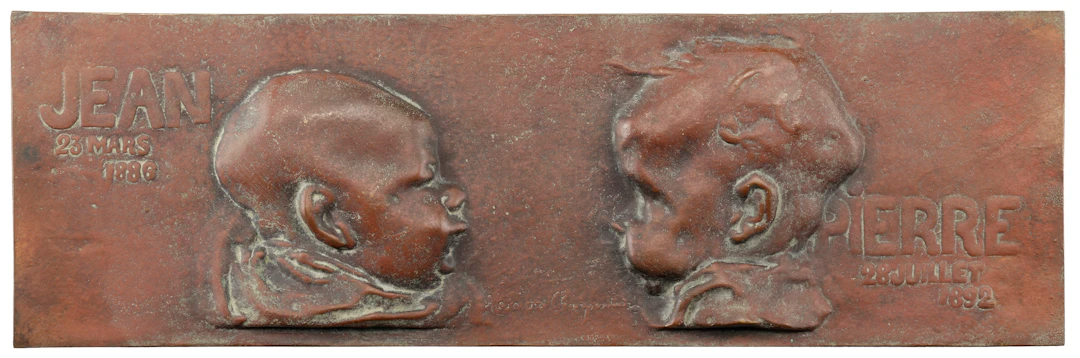 FRANCE, Jean et Pierre [John and Peter], c. 1895, a uniface cast bronze