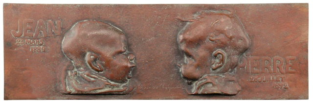 FRANCE, Jean et Pierre [John and Peter], c. 1895, a uniface cast bronze