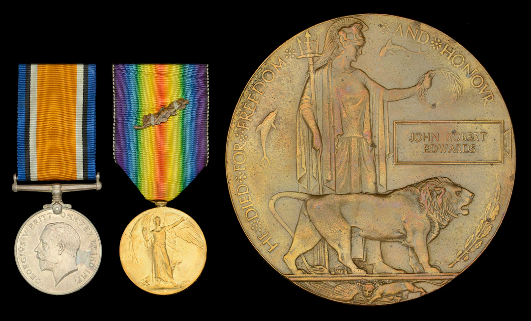 Pair: Private J. R. Edwards, Royal Welsh Fusiliers, who died of wounds