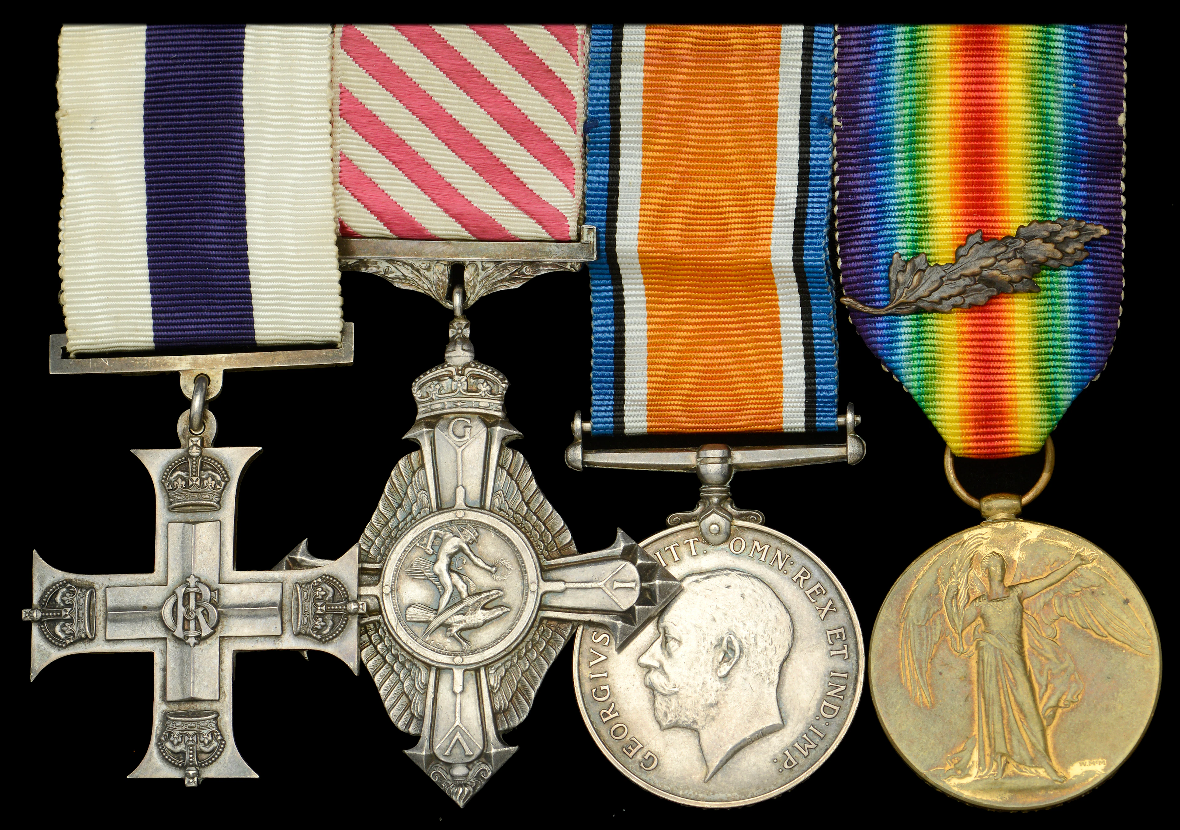 A Great War M.C., A.F.C. group of four awarded to Major L. H. Peter