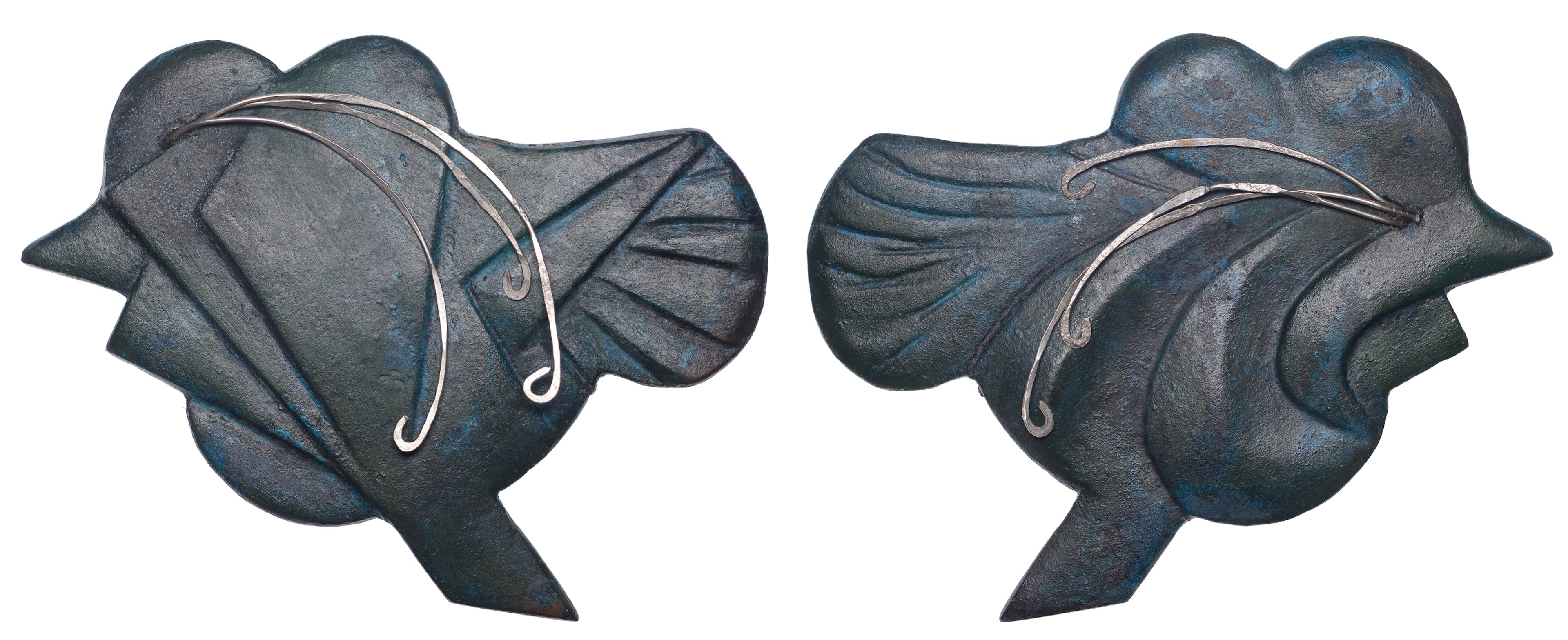 ENGLAND, Small Blue Preener, 2004, a cast bronze medal by R. Dutton