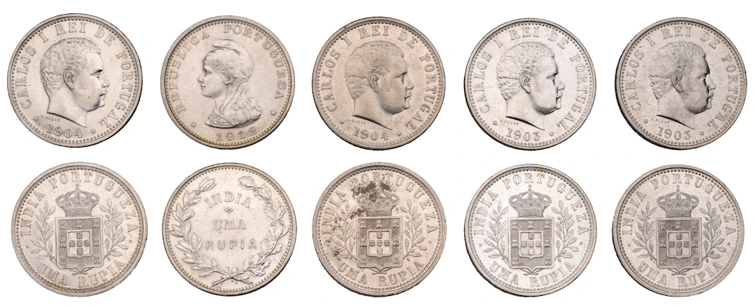 Portuguese India, Carlos I, Rupia (4), 1903 (2), 1904 (2), Lisbon
