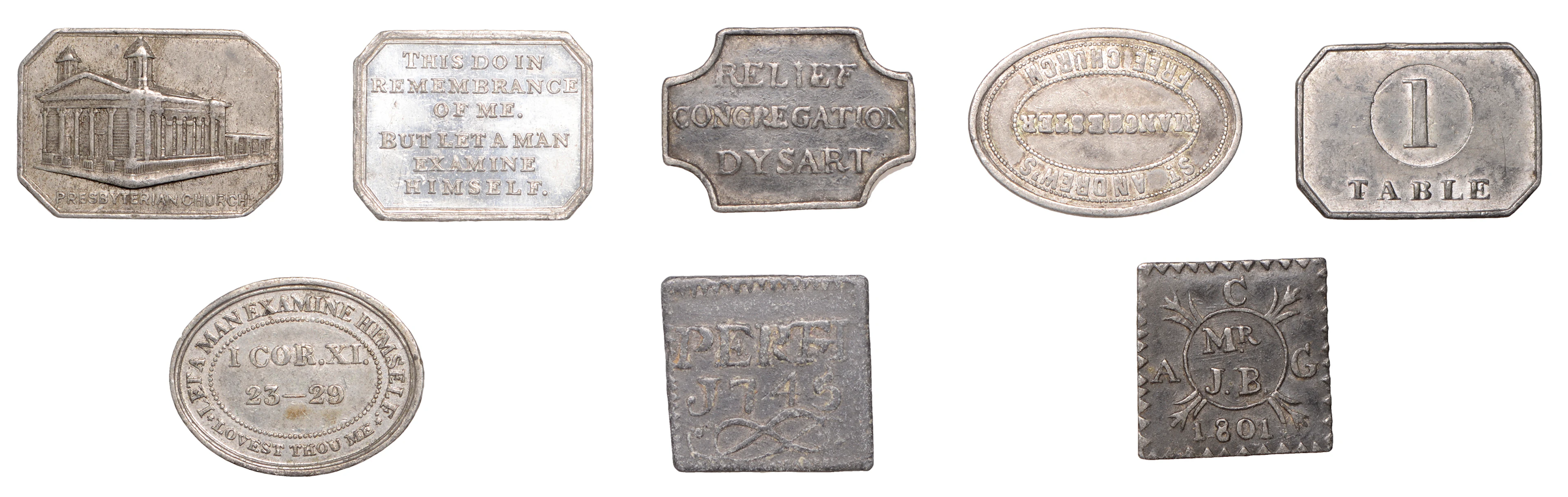 Miscellaneous Tokens and Checks, Communion tokens: LANCASHIRE, Manchester