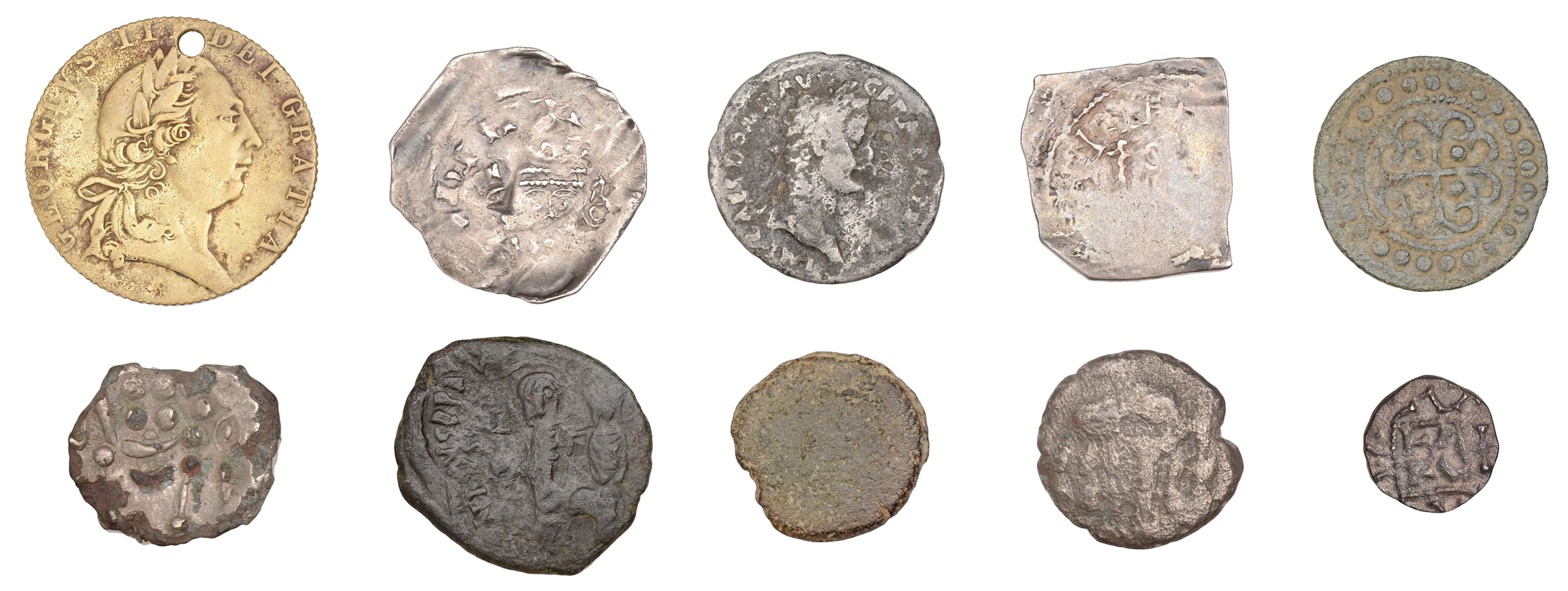 Early Anglo-Saxon Period, Sceatta, Primary Series C1, radiate bust