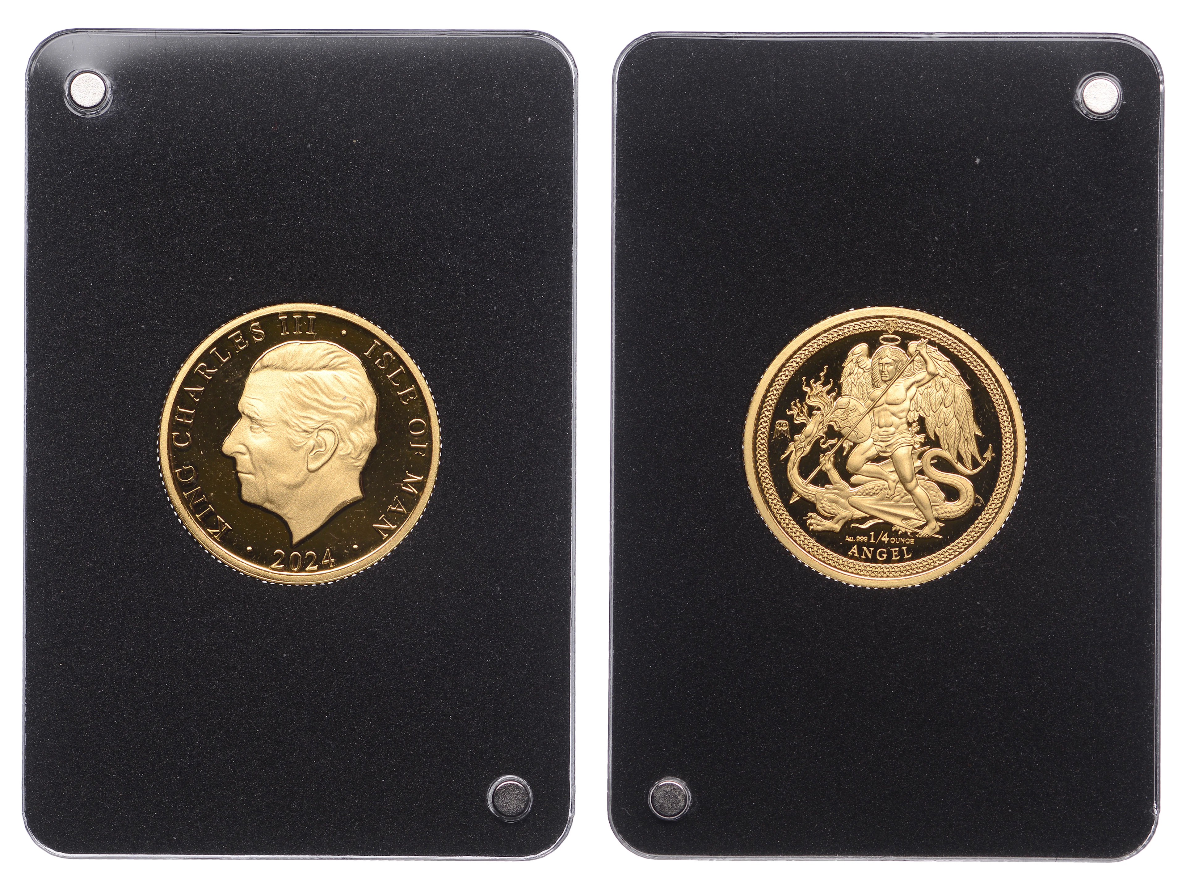 Isle of Man, Charles III, Proof Angel, 2024. In case of issue, about