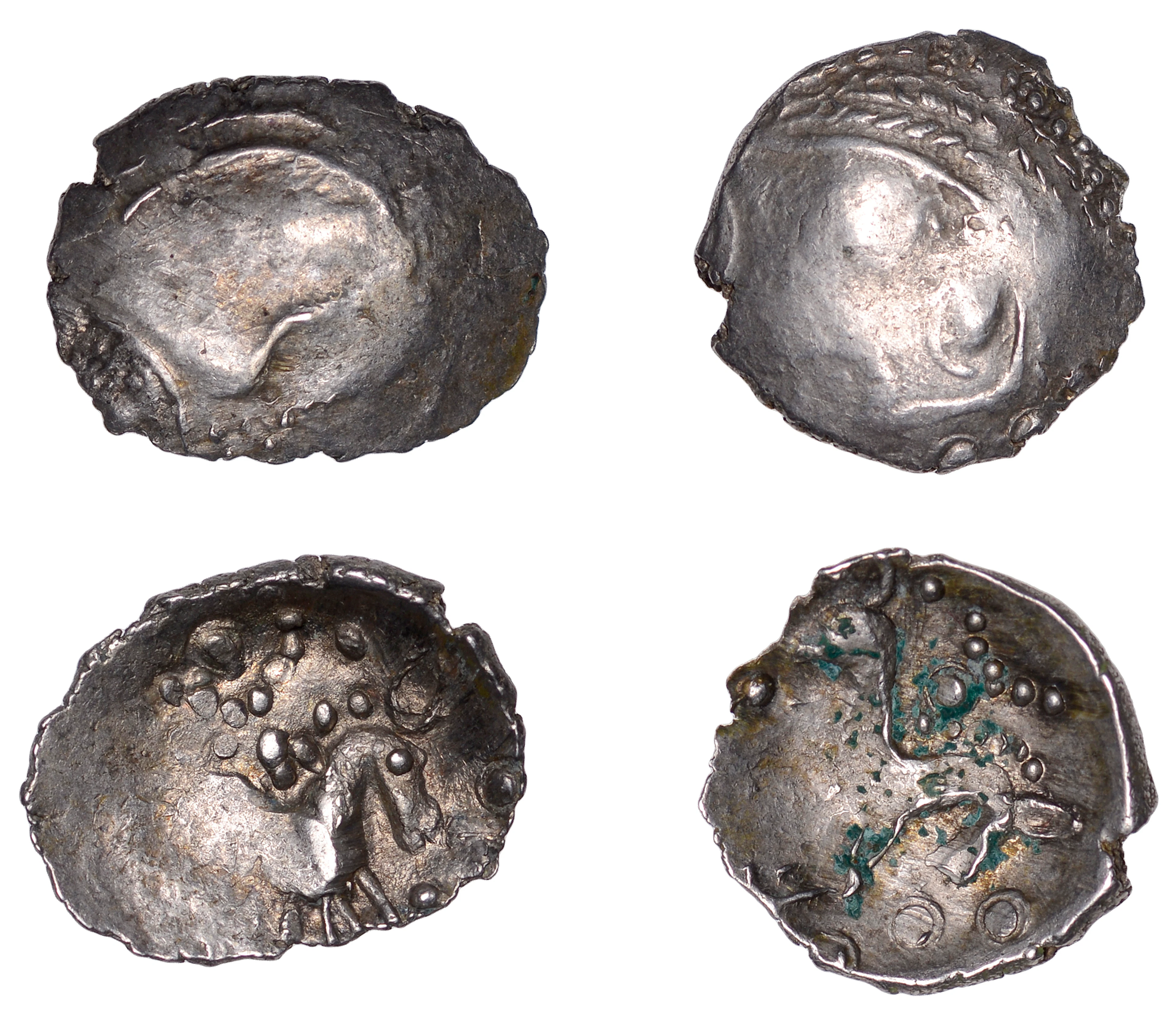 British Iron Age, ICENI, Uninscribed issues, silver Units (2), Punk