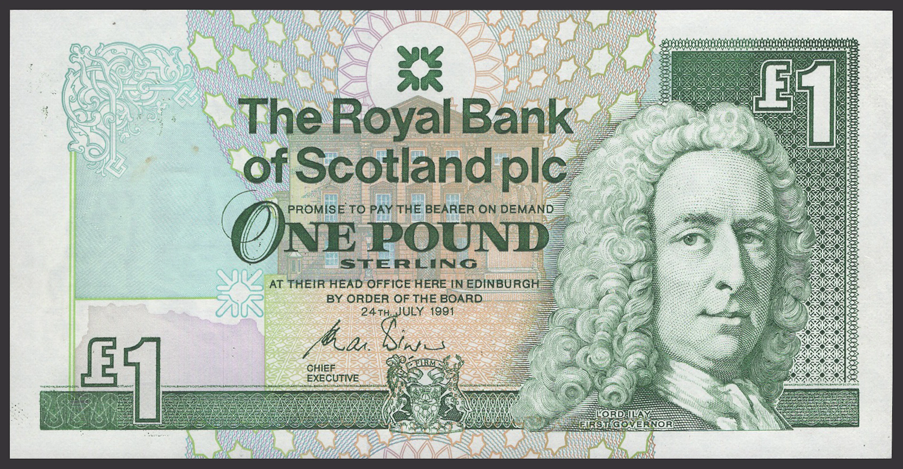 ERROR: Royal Bank of Scotland PLC, £1, 24 July 1991, serial numbers
