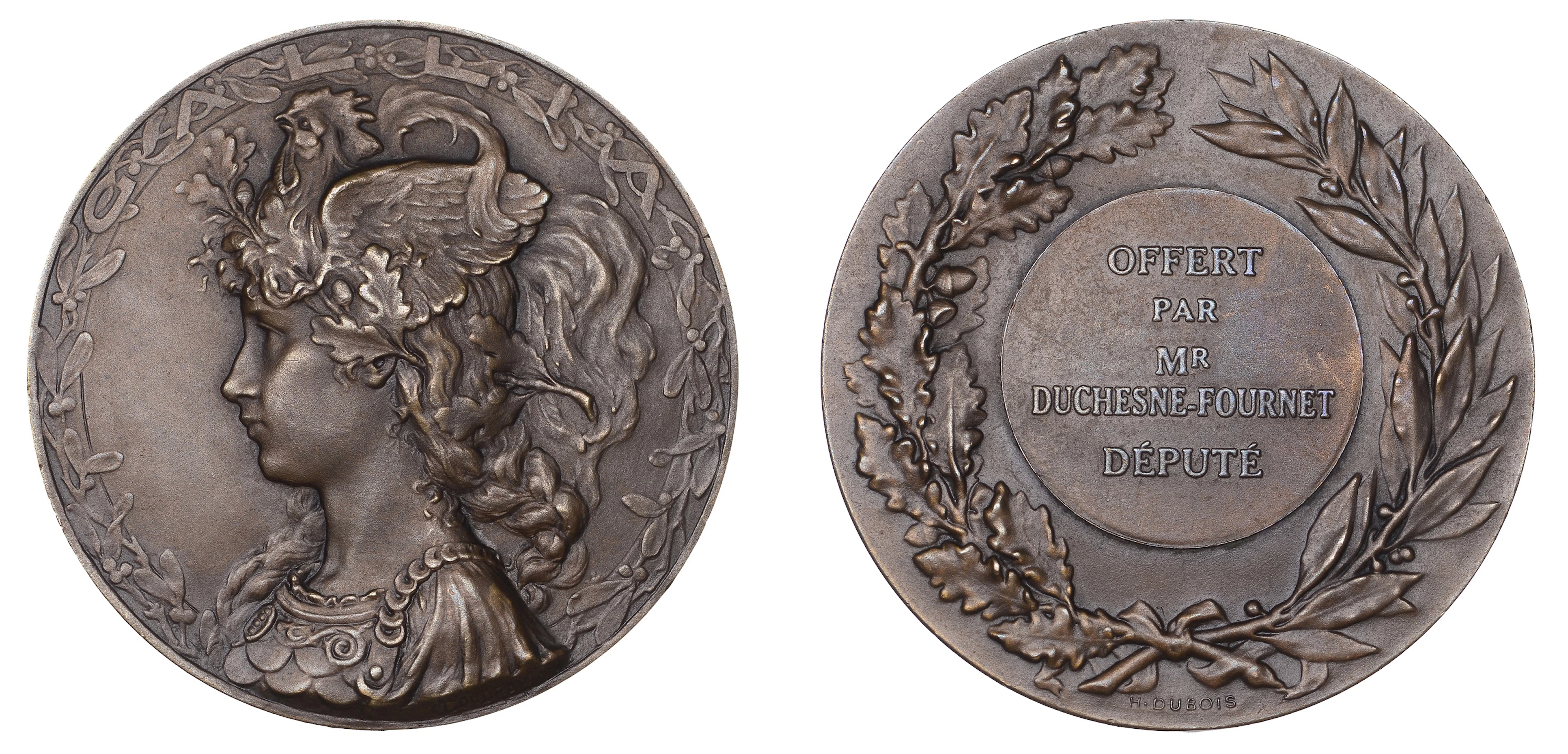 FRANCE, Gallia, 1930, a bronze medal by M.-A.-L. Coudray, Gaul depicted