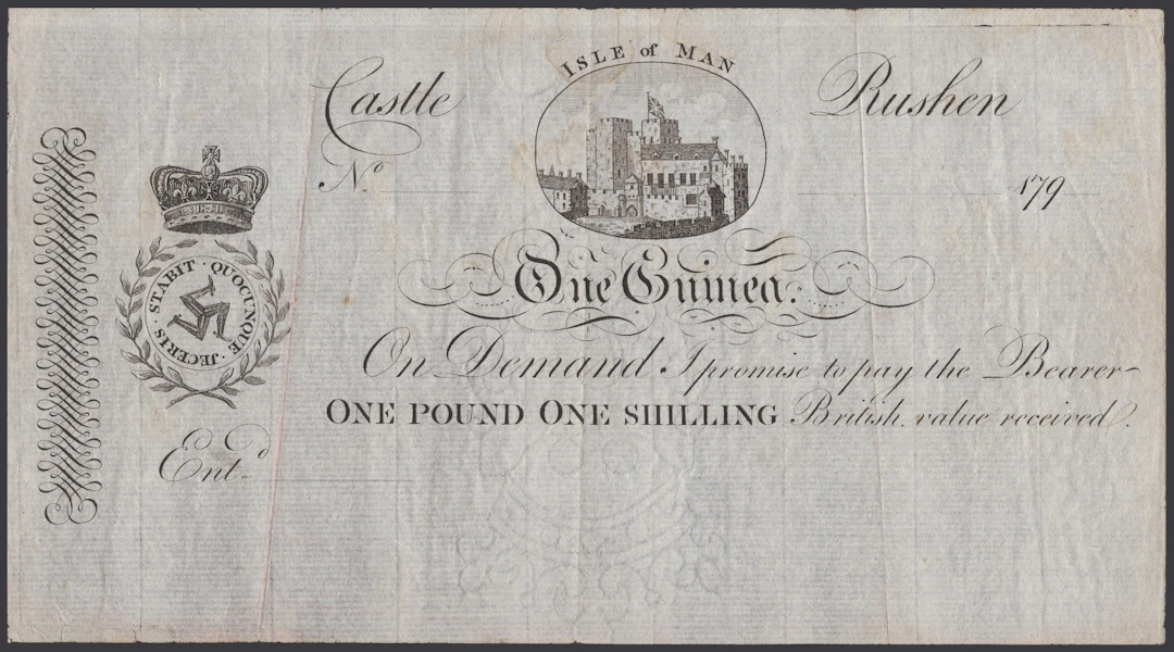 Royal Manx Fencibles, Castle Rushen, unissued 1 Guinea (2), 179-