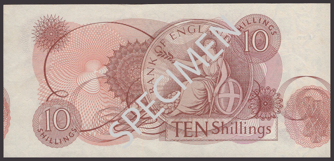 ERROR: Bank of England, Jasper Q. Hollom, 10 Shillings, 4 April 1963