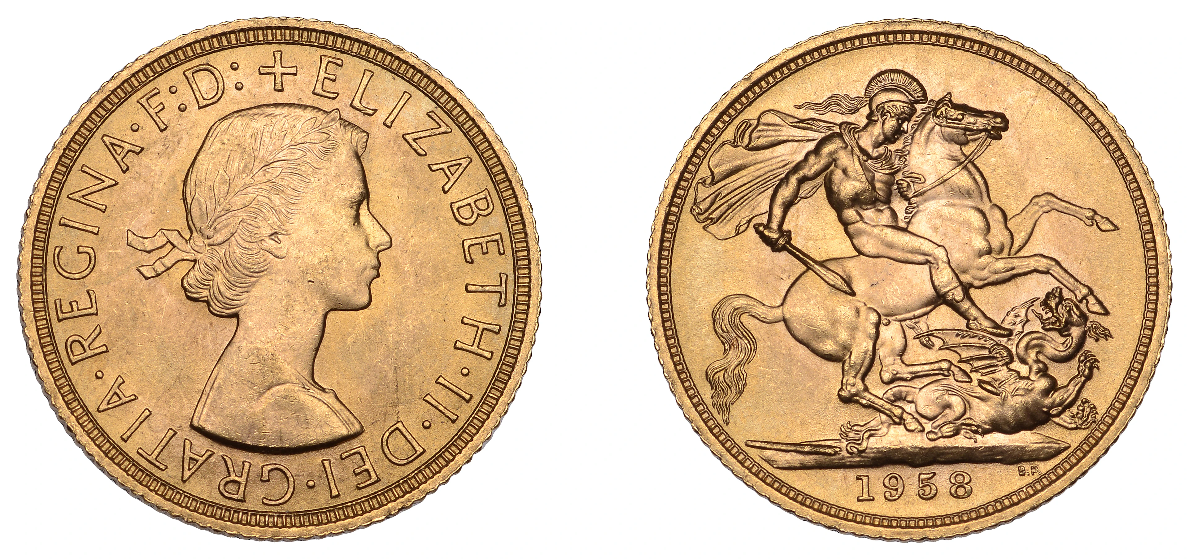 Elizabeth II (1952-2022), Sterling issues, Sovereign, 1958 (S 4125).
