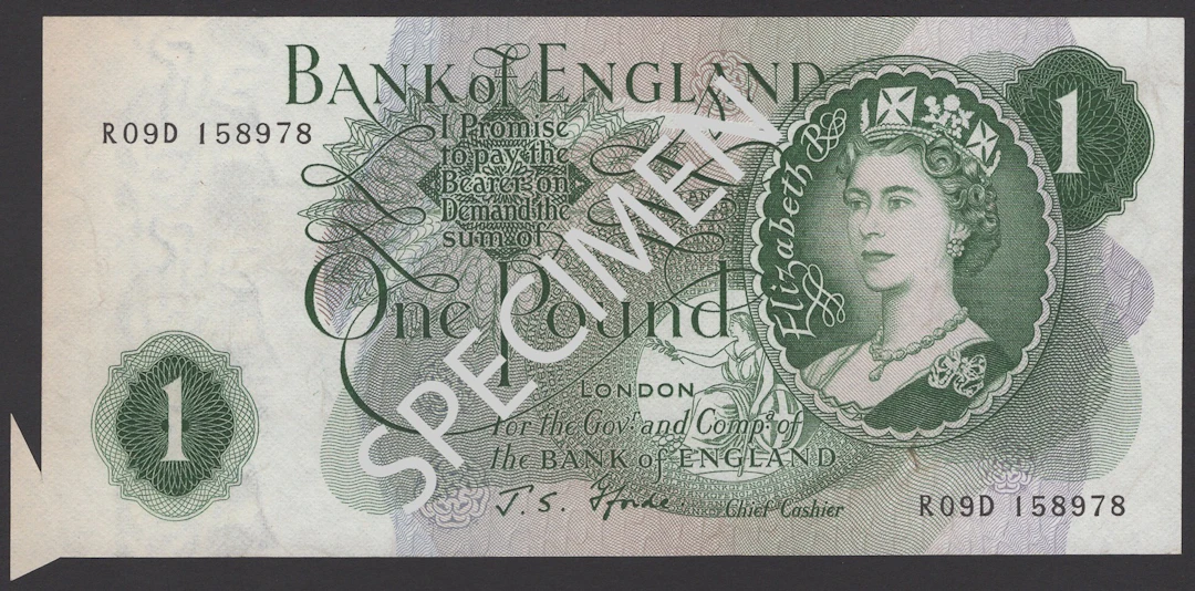 ERROR: Bank of England, John S. Fforde, £1, 15 February 1967, serial