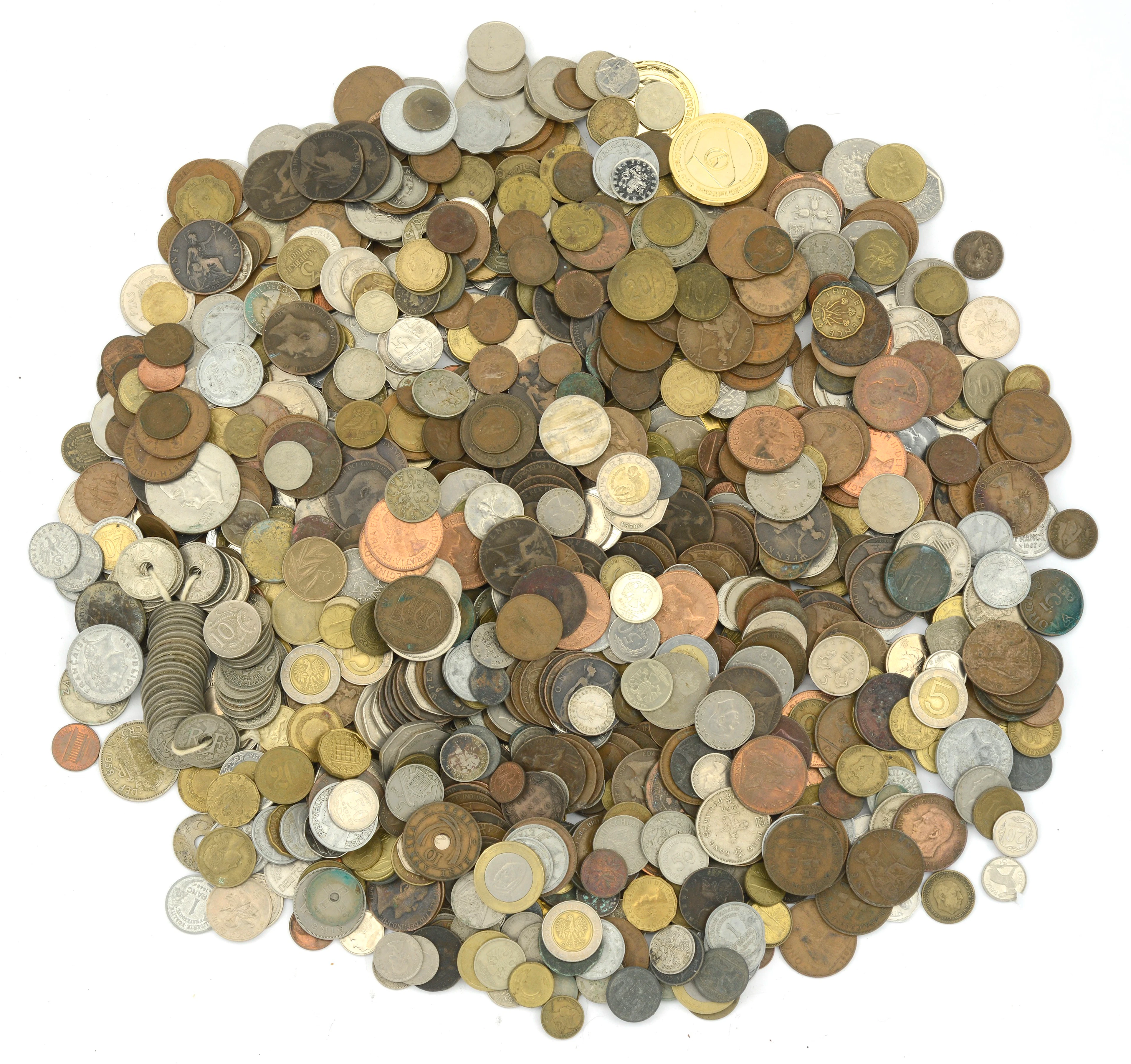 Miscellaneous, Miscellaneous World coins in base metals (approx. 600+)