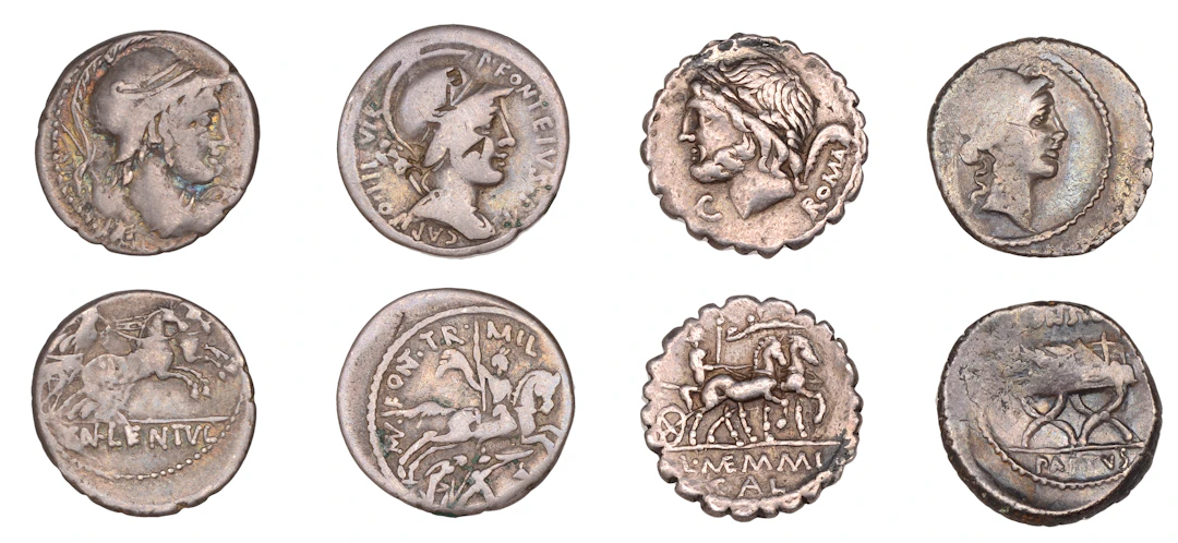 Republican Issues, L. and C. Memmius L.f. Galeria, Denarius, c. 106