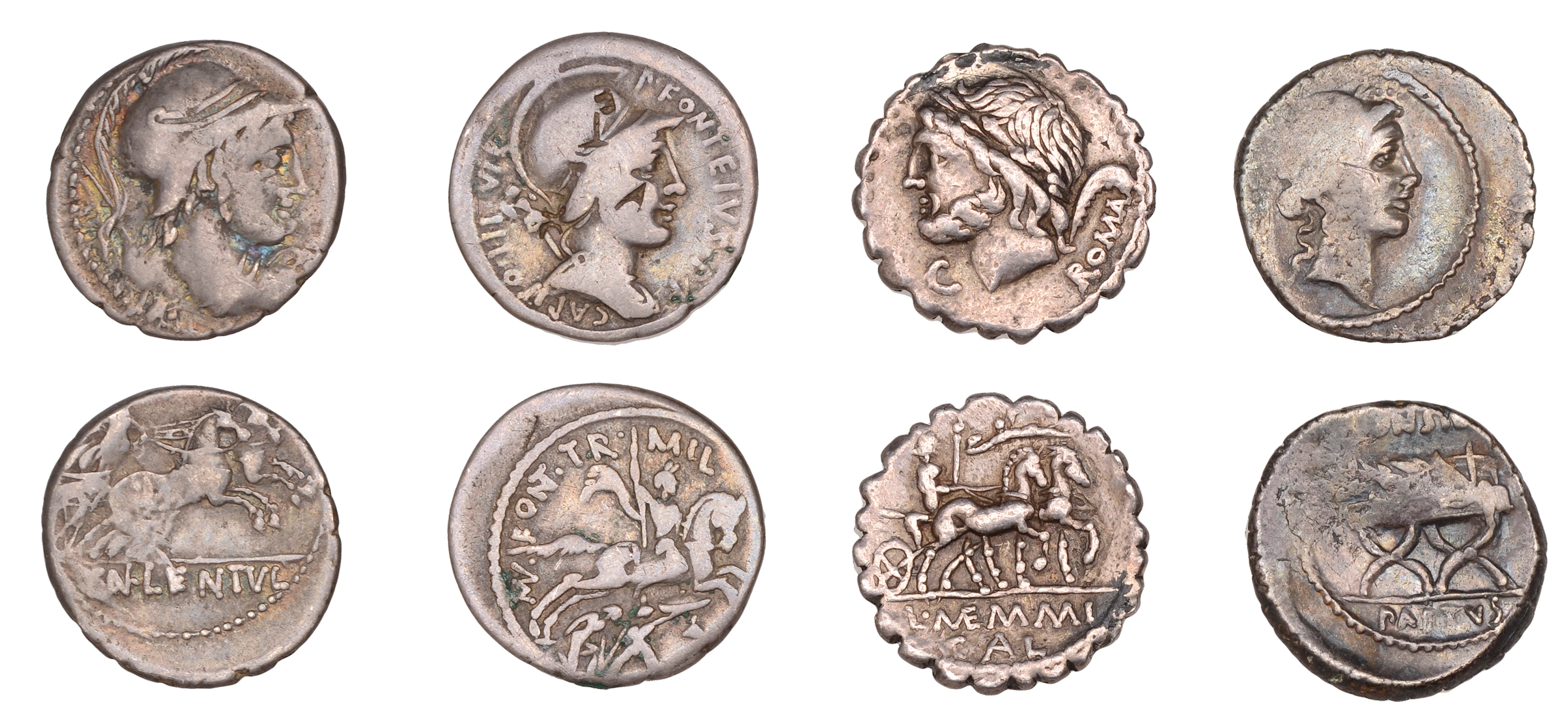 Republican Issues, L. and C. Memmius L.f. Galeria, Denarius, c. 106