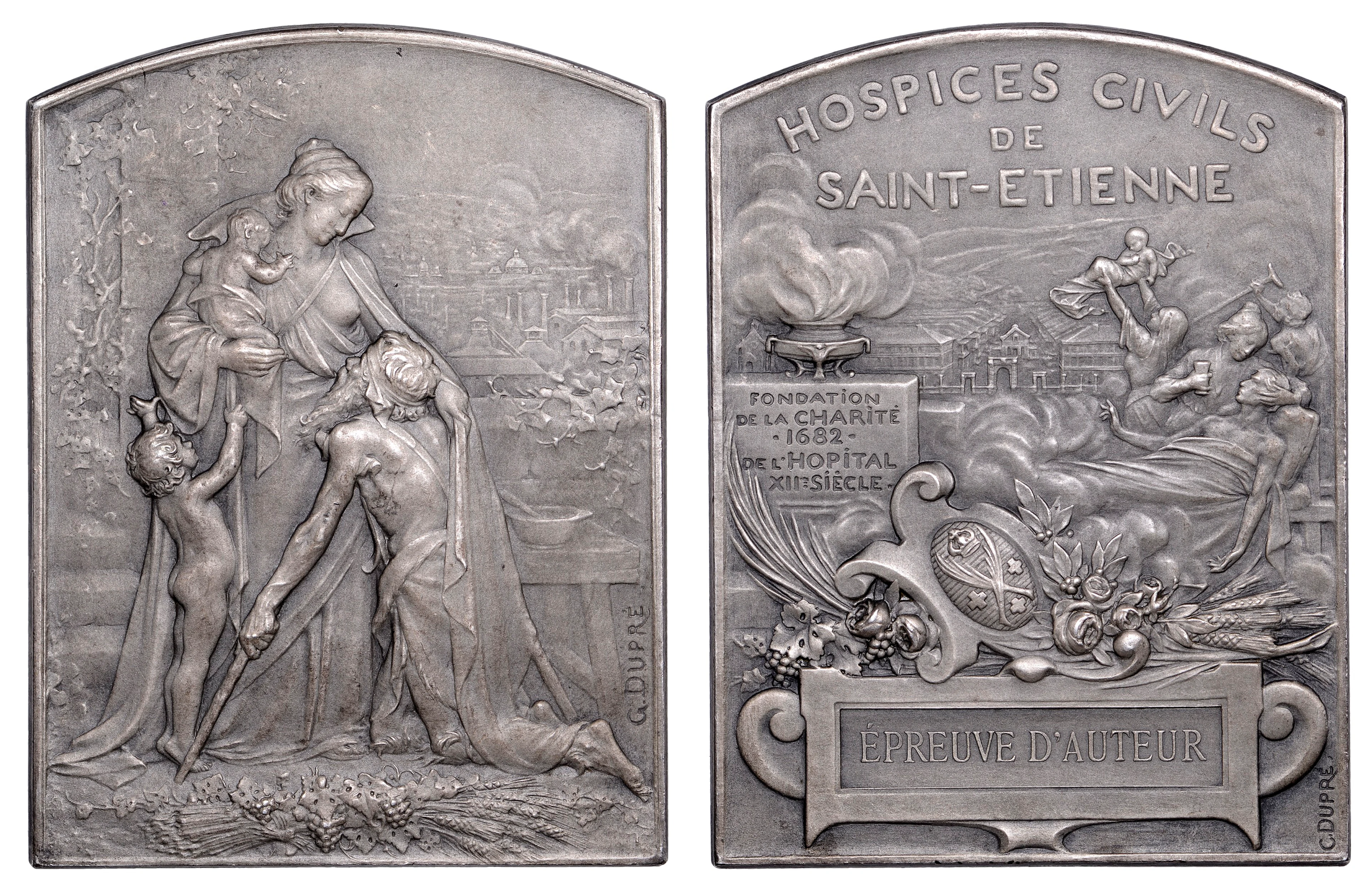 FRANCE, Hospices civils de Saint-Étienne, c. 1906, an Art Nouveau