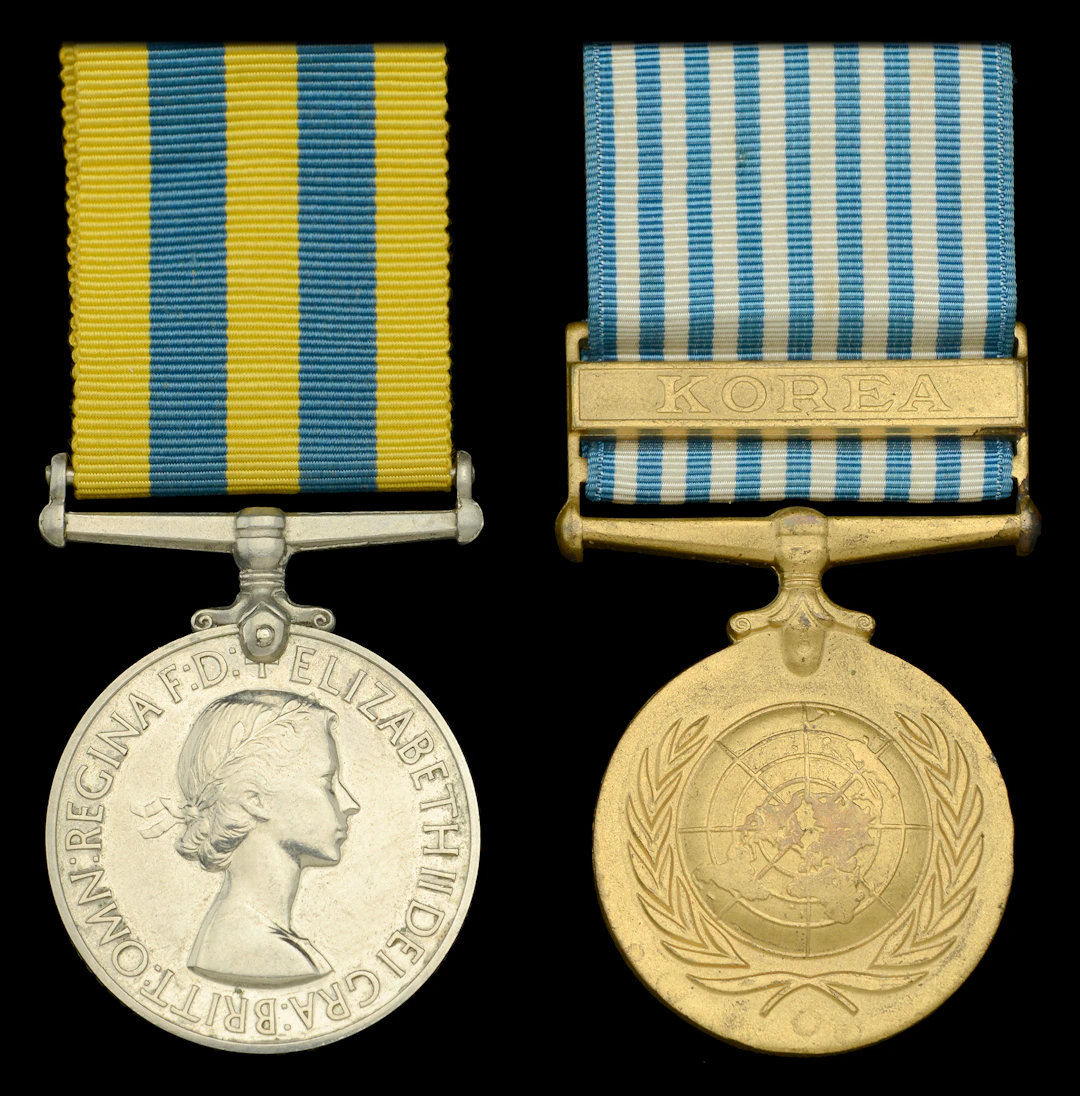 Pair: Private P. J. C. Stamp, Gloucestershire Regiment Korea 1950-53