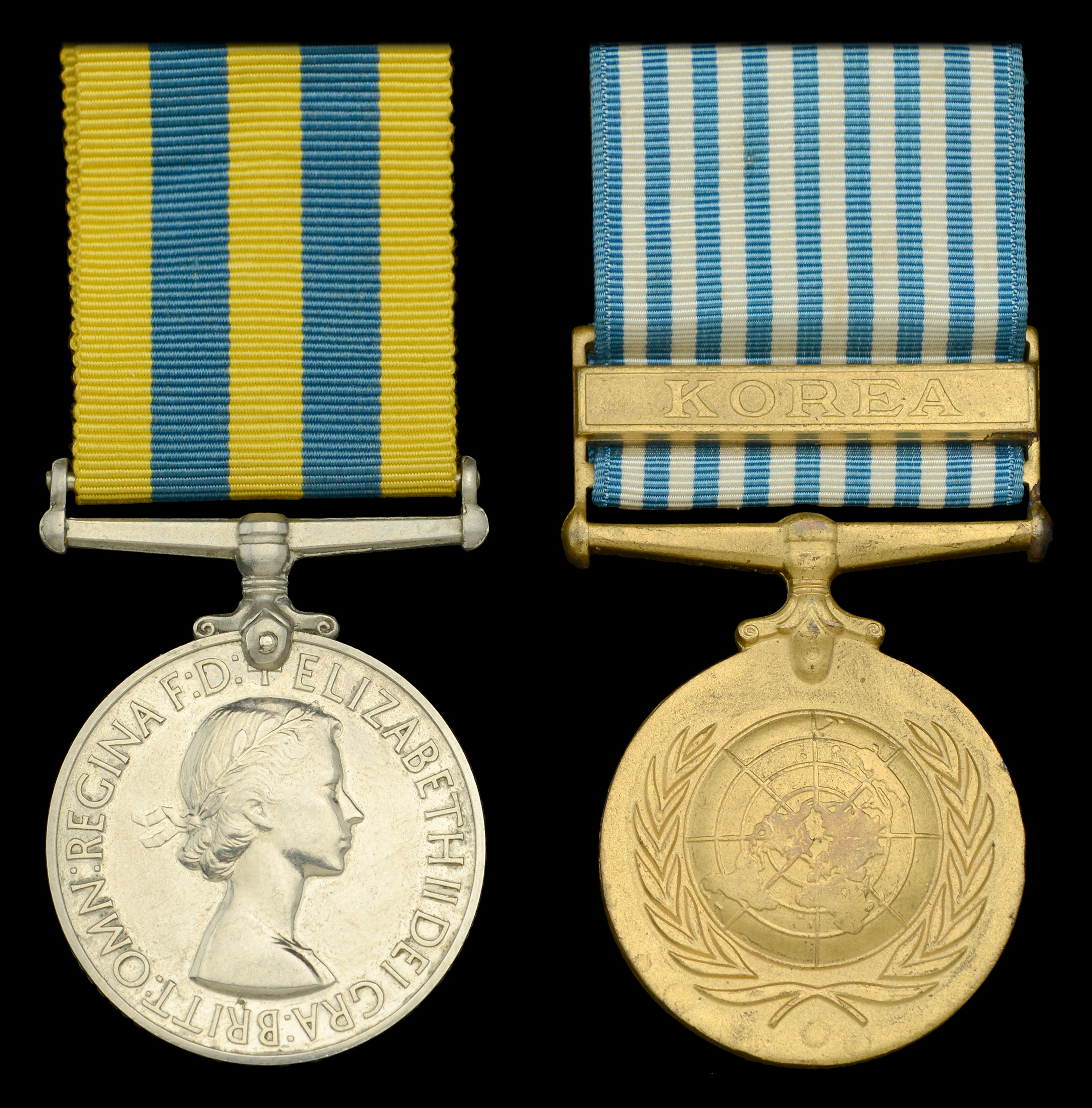 Pair: Private P. J. C. Stamp, Gloucestershire Regiment Korea 1950-53