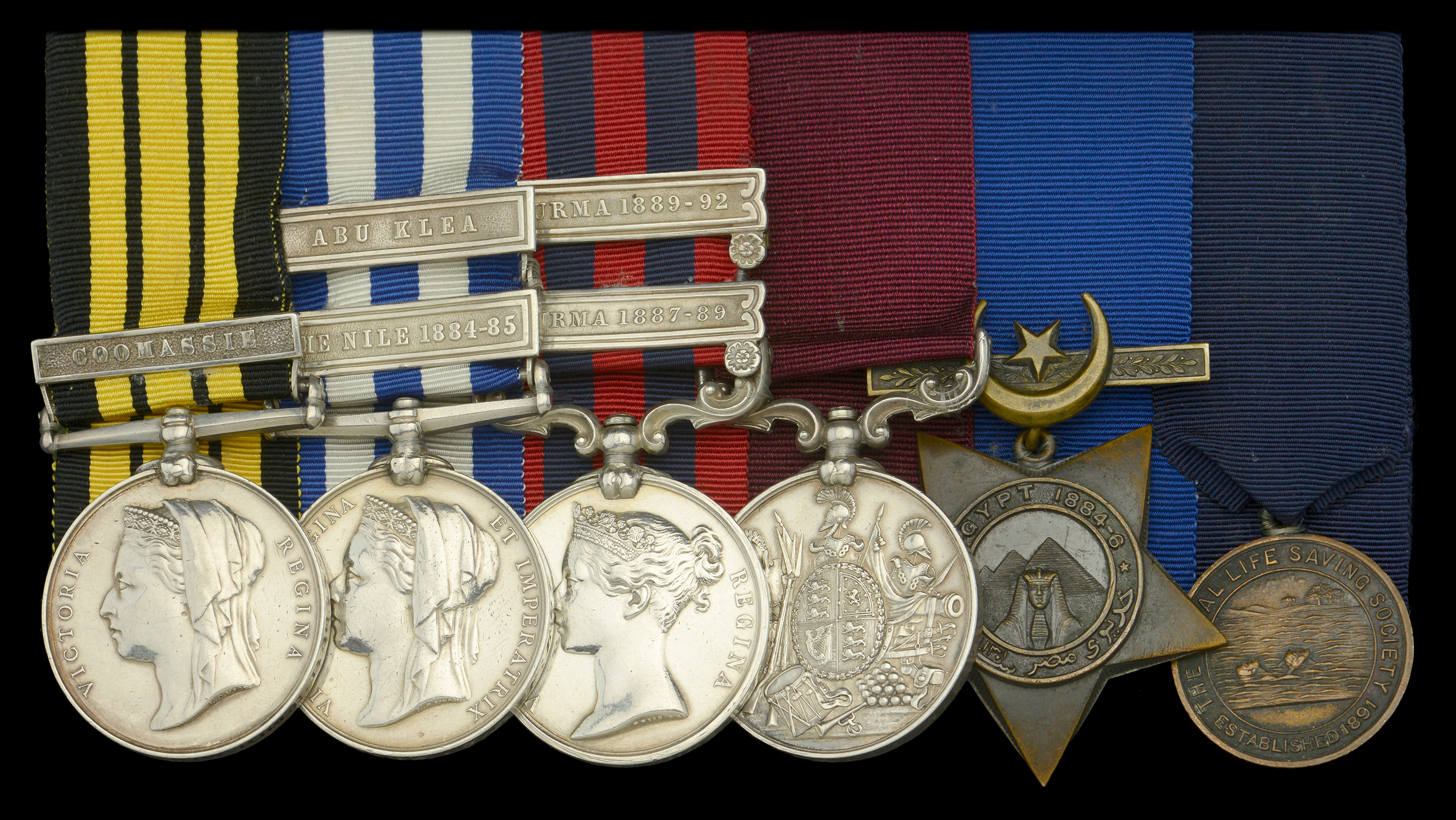Five: Rifleman H. Curtis, Rifle Brigade Ashantee 1873-74, 1 clasp