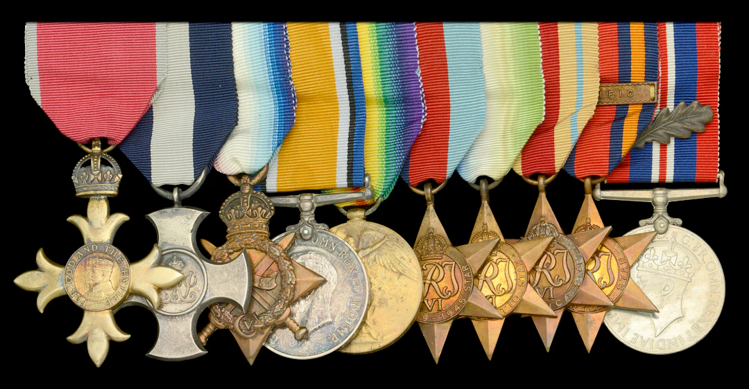 A Second War ‘Civil Division’ O.B.E., Great War D.S.C. group of ten