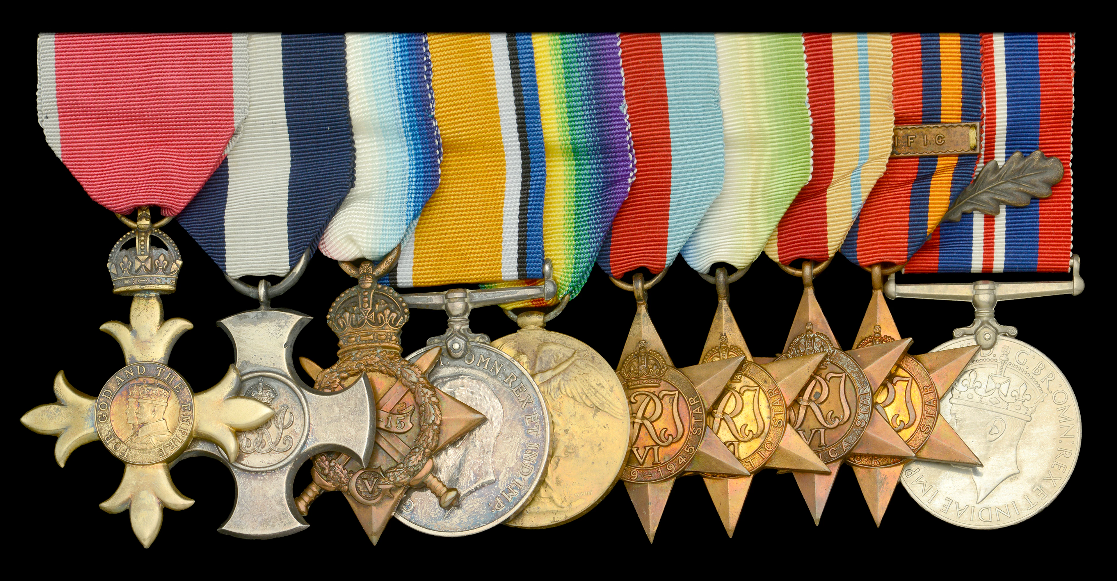A Second War ‘Civil Division’ O.B.E., Great War D.S.C. group of ten