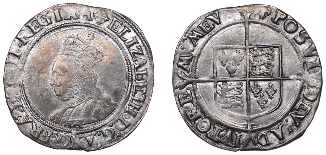 Elizabeth I (1558-1603), Second issue, Shilling, mm. cross-crosslet