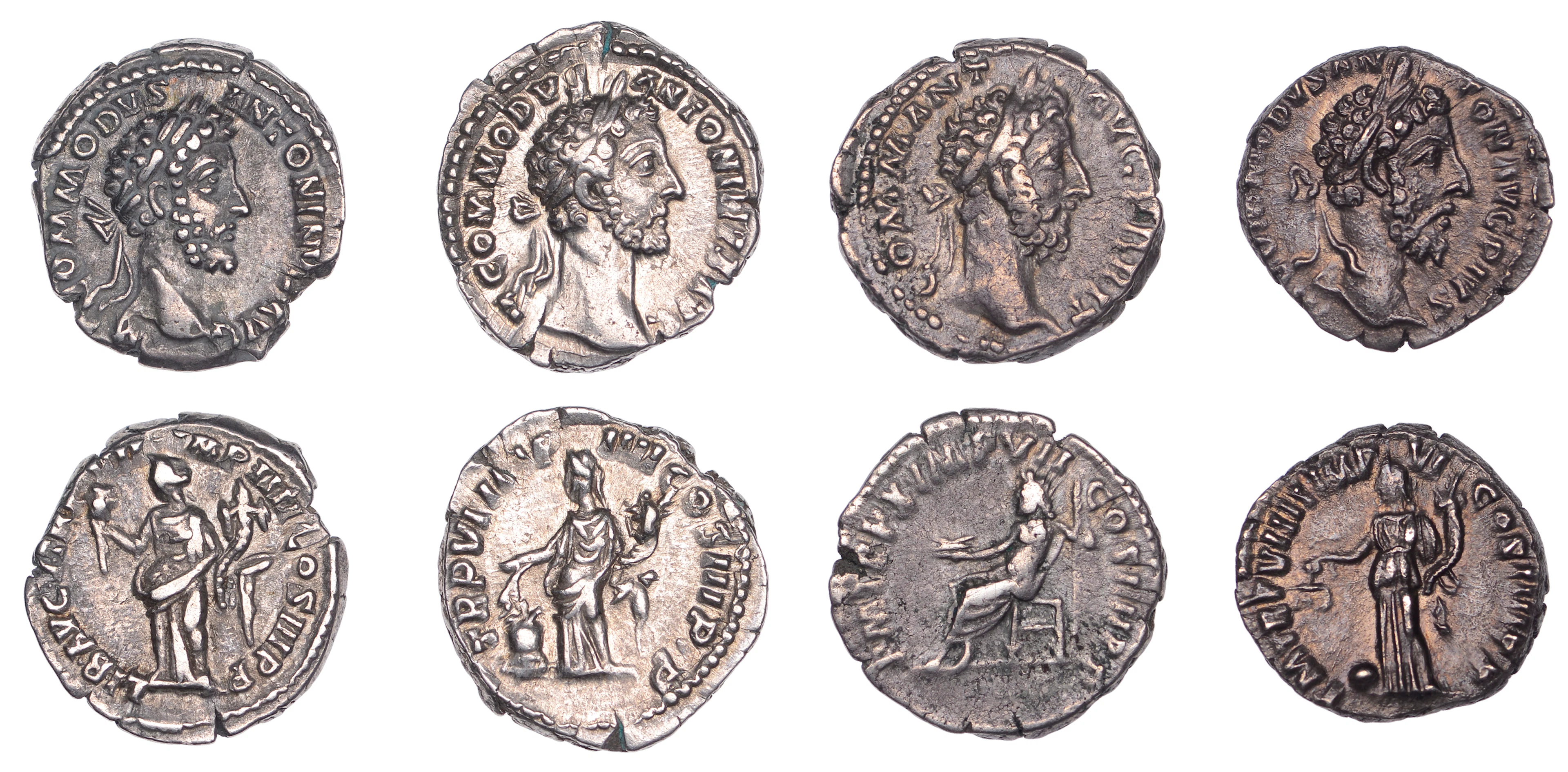 Commodus (177-192), Denarii (4), 181, laureate head right, rev. Annona