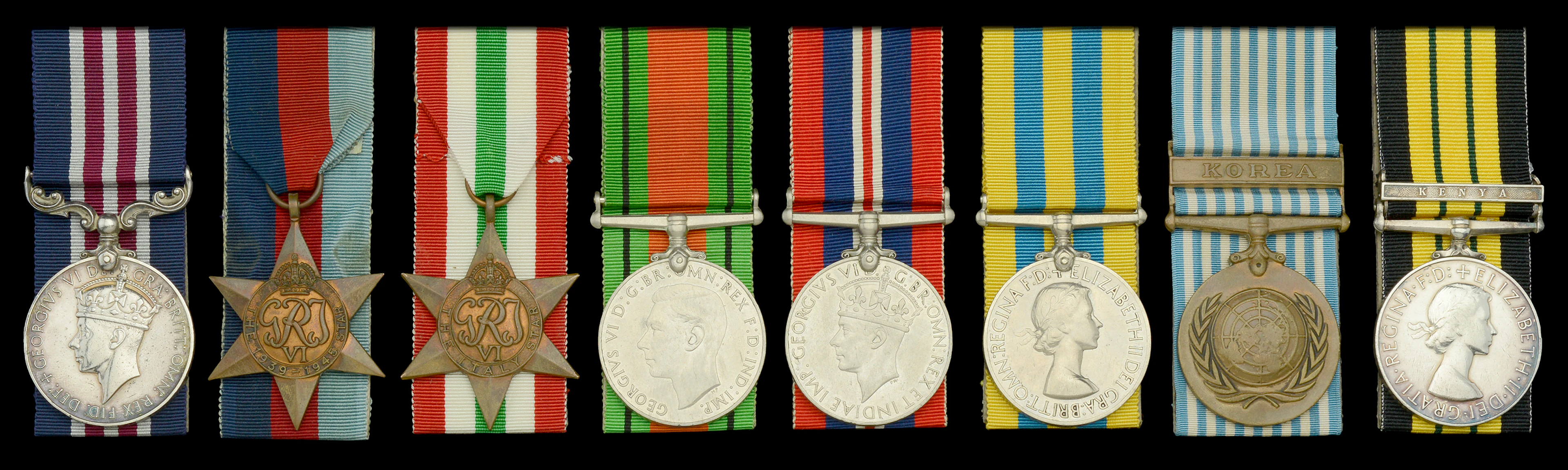 A rare Korean War M.M. group of eight awarded to Sergeant J. Pilcher