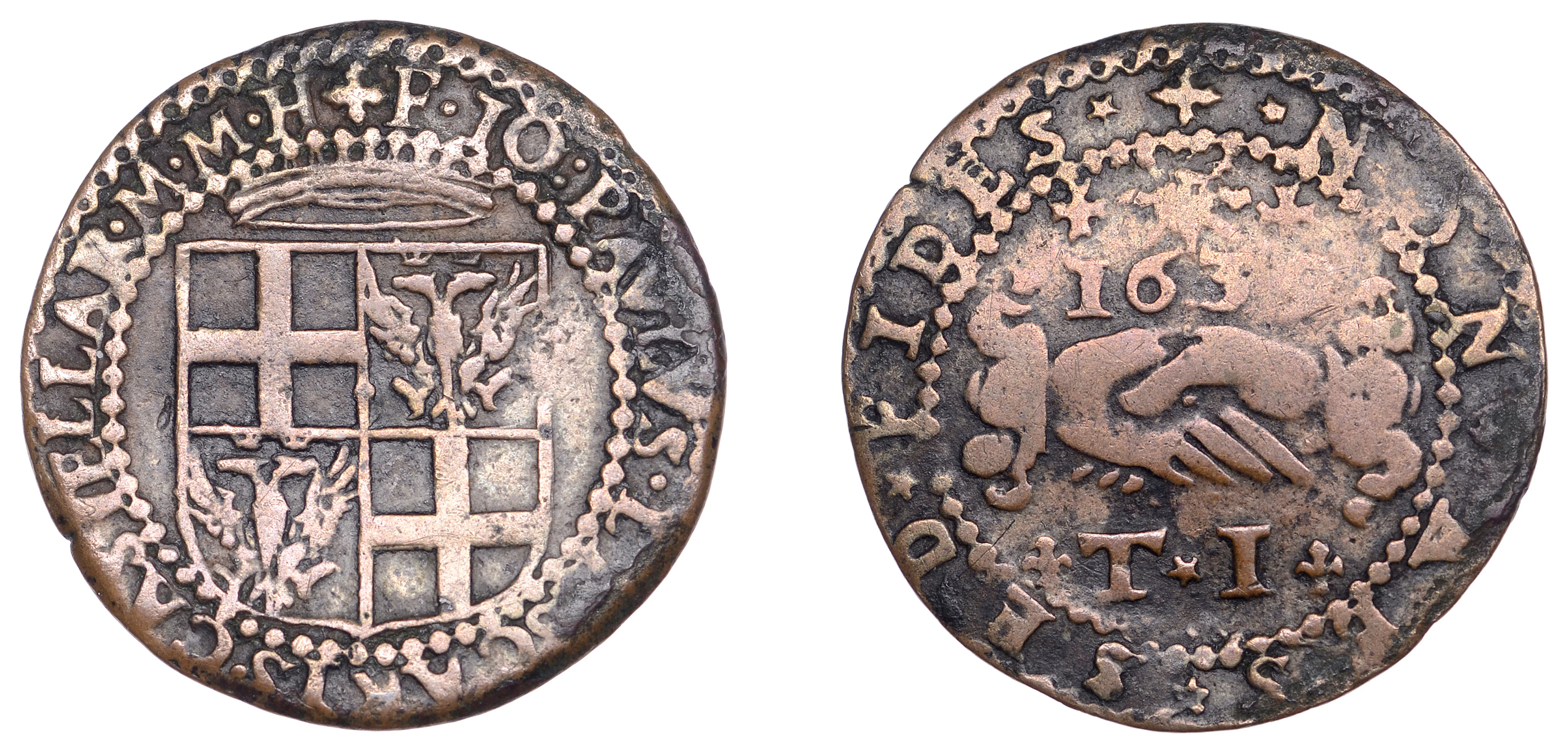Malta, Jean-Paul Lascaris Castellar, Tari, 1639, Valetta, crowned