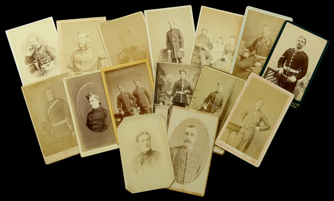 Carte de Visite studio portrait photographs. A good selection of mostly