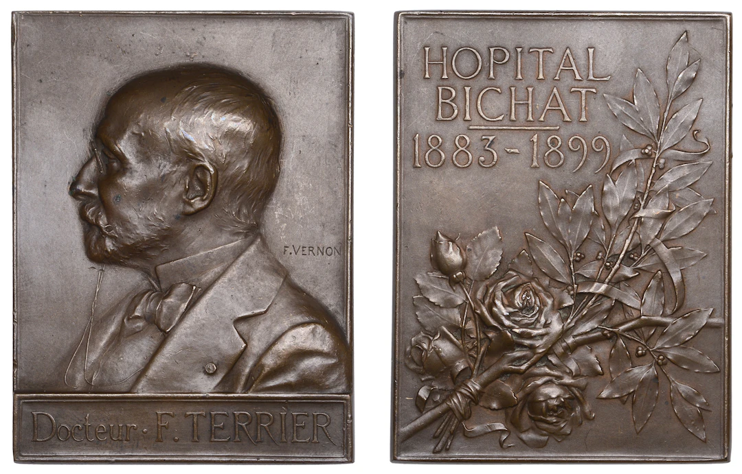 FRANCE, Félix Terrier, 1899, a bronze plaque by F.-C.-V. de Vernon