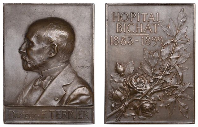 FRANCE, Félix Terrier, 1899, a bronze plaque by F.-C.-V. de Vernon