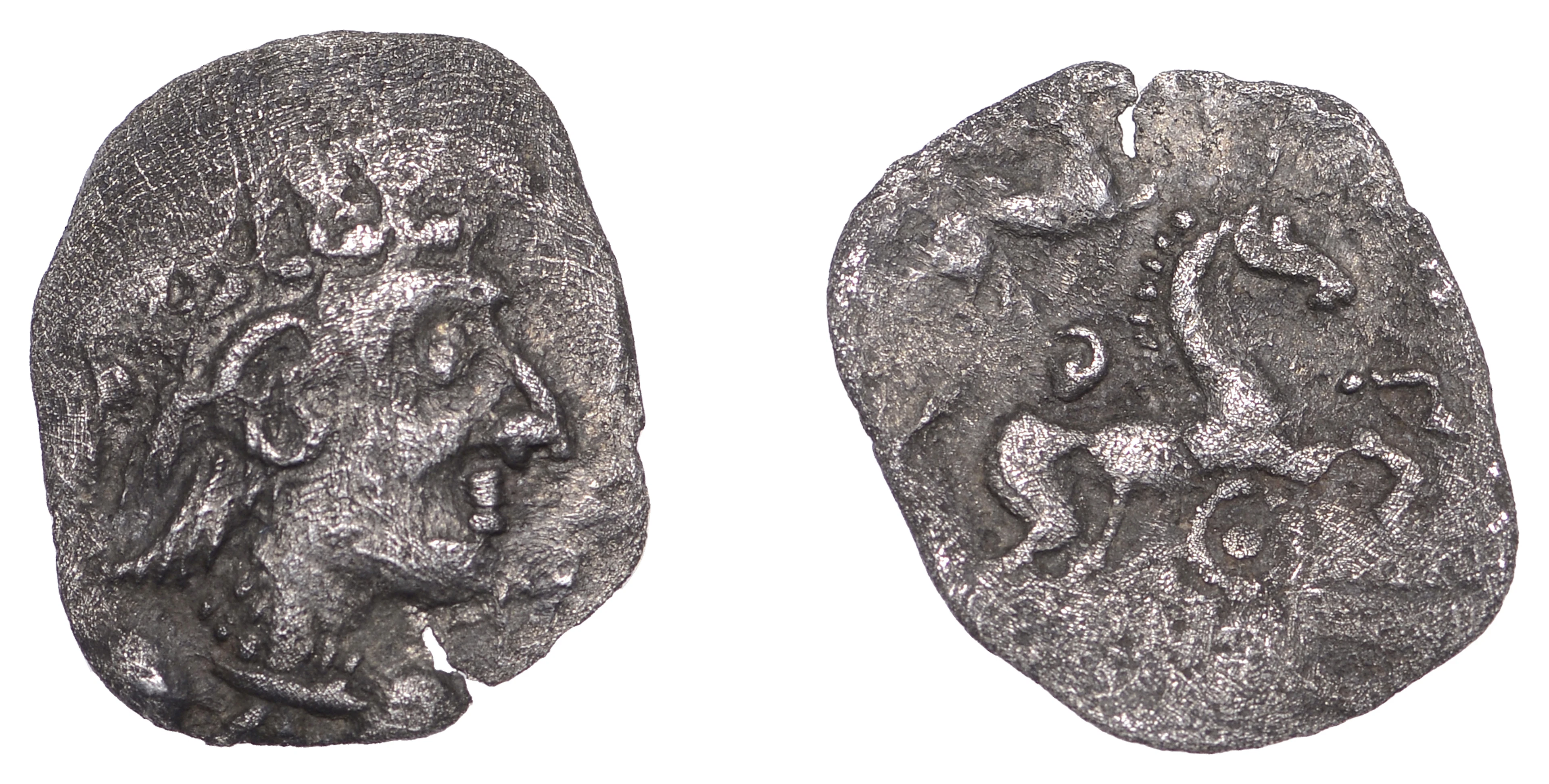 British Iron Age, ICENI, Uninscribed issues, silver Unit, Bury type