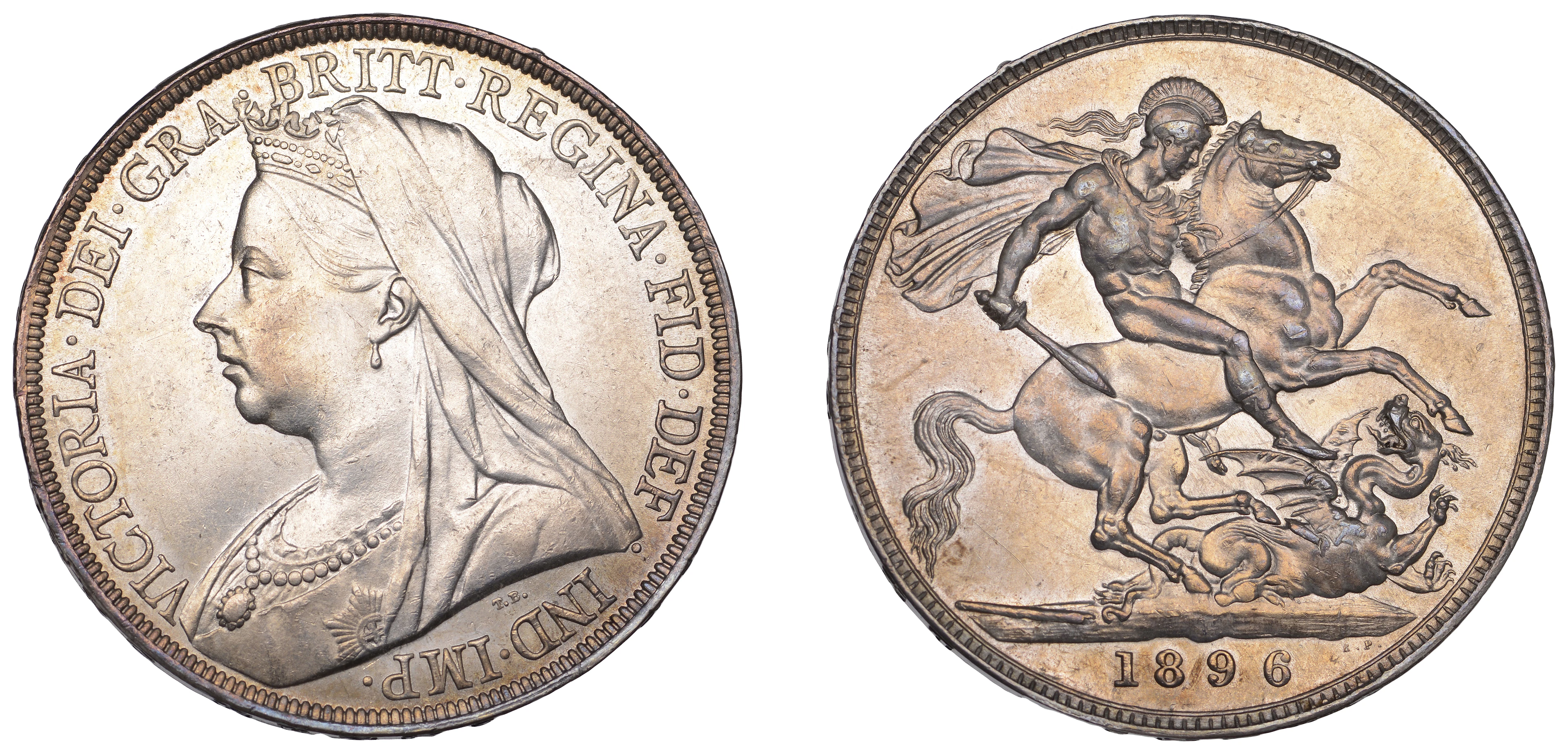 Victoria (1837-1901), Crown, 1896, edge lx (ESC 2601; S 3937). Obverse