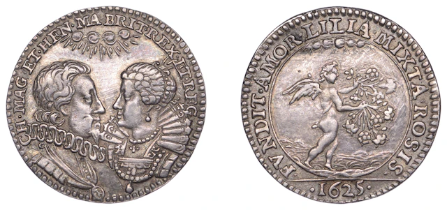 Marriage of Charles I and Henrietta Maria, 1625, a cast and chased