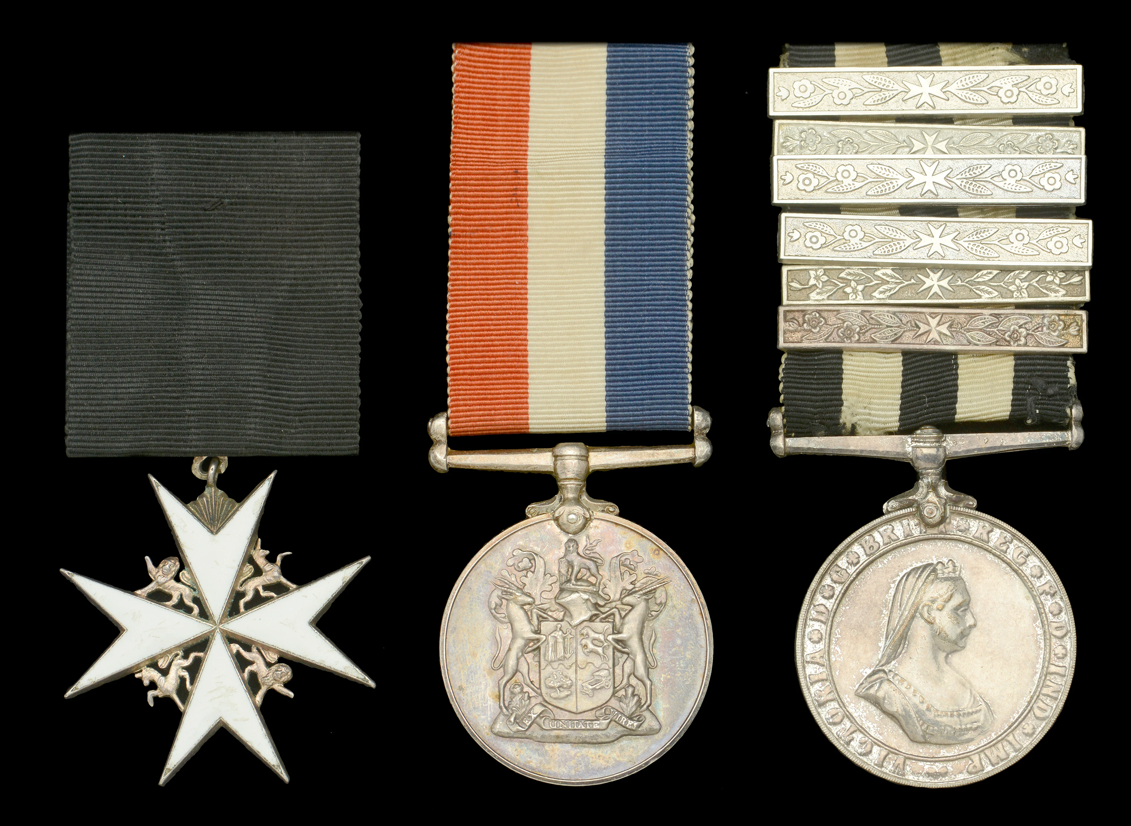 An Order of St. John group of three awarded to Mrs. Josephine A. R.