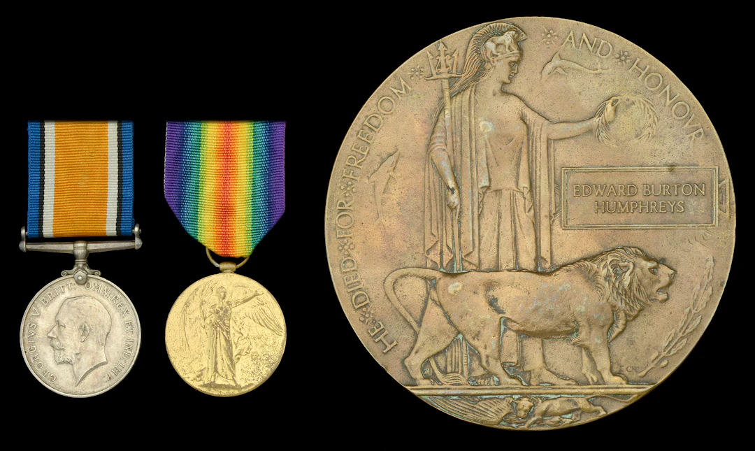Pair: Private E. B. Humphreys, 2nd Battalion, Royal Welsh Fusiliers